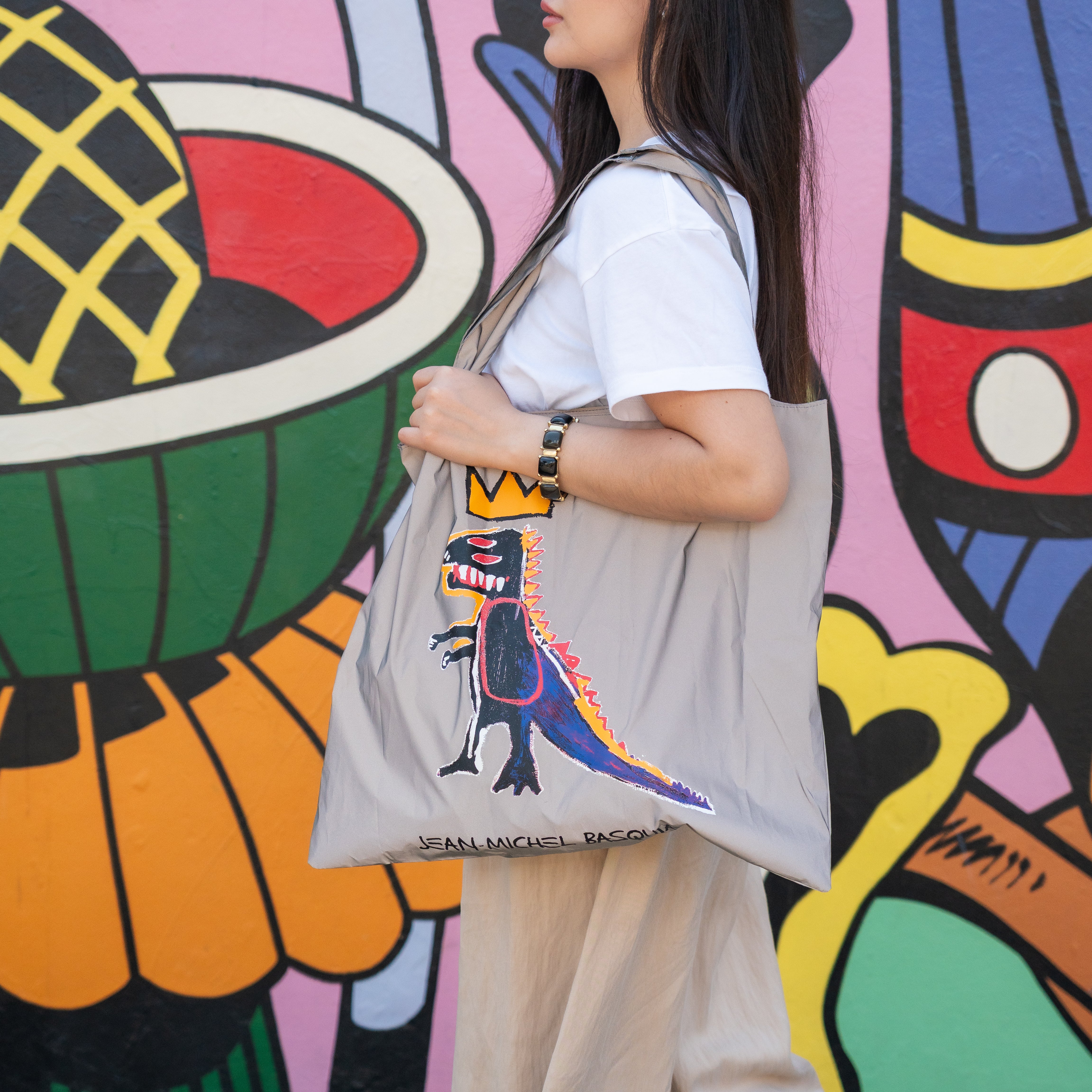 Jean Michael Basquiat Pez Dispenser Reflective Tote Bag Secondary image