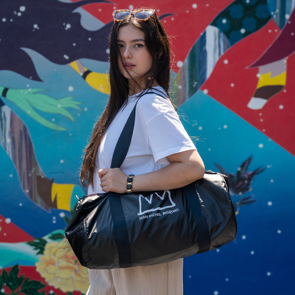 Jean Michael Basquiat  Crown Black Metallic Weekender