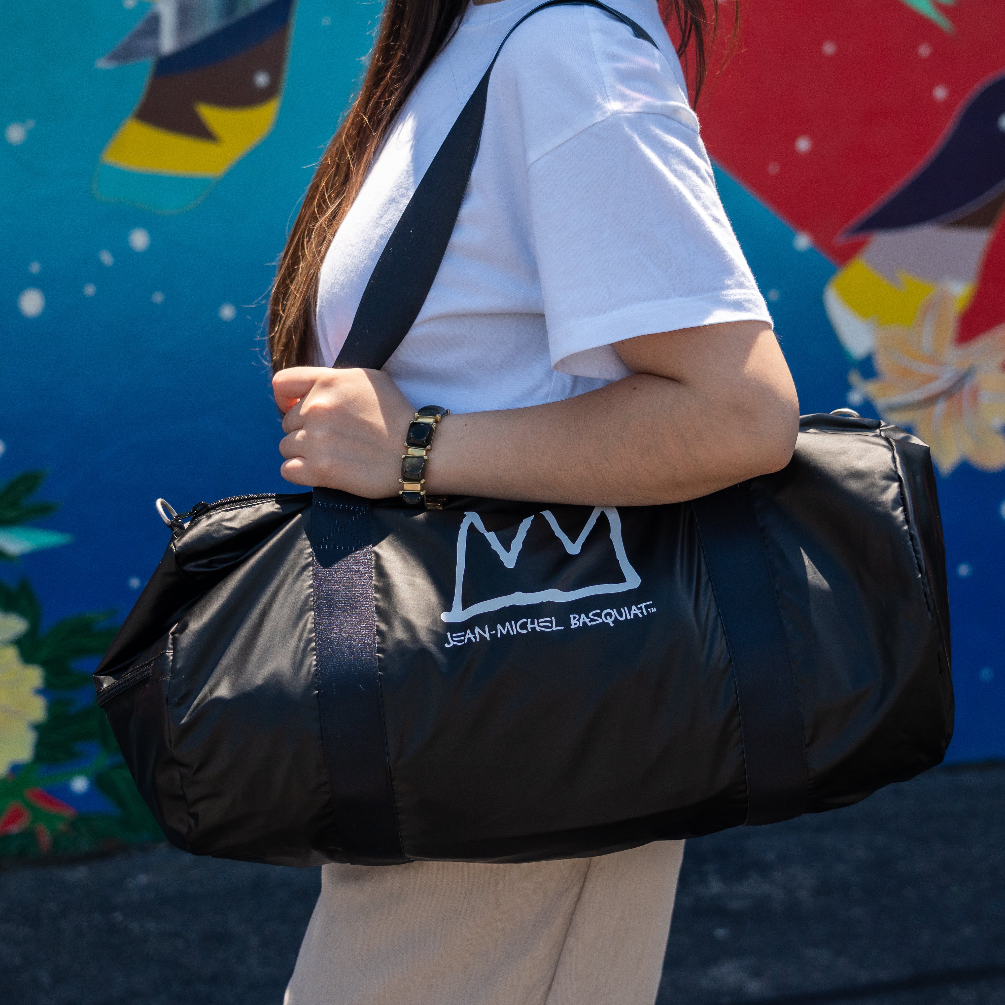 Jean Michael Basquiat  Crown Black Metallic Weekender Secondary image