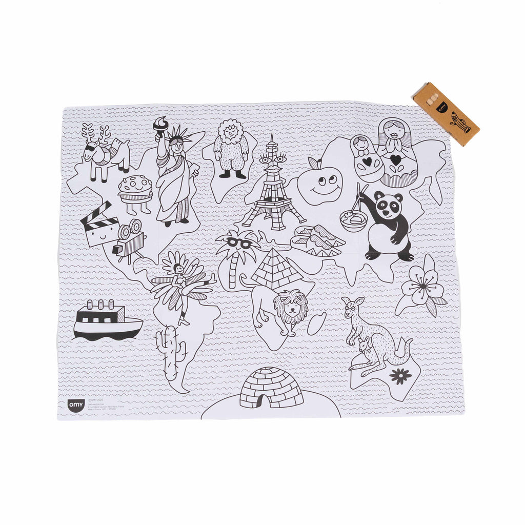 OMY Mini Atlas Coloring Kit