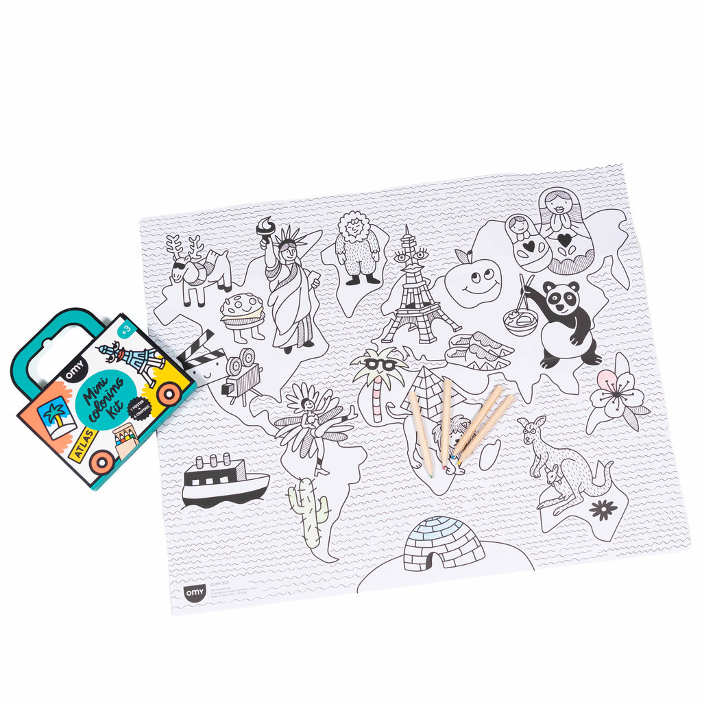 OMY Mini Atlas Coloring Kit