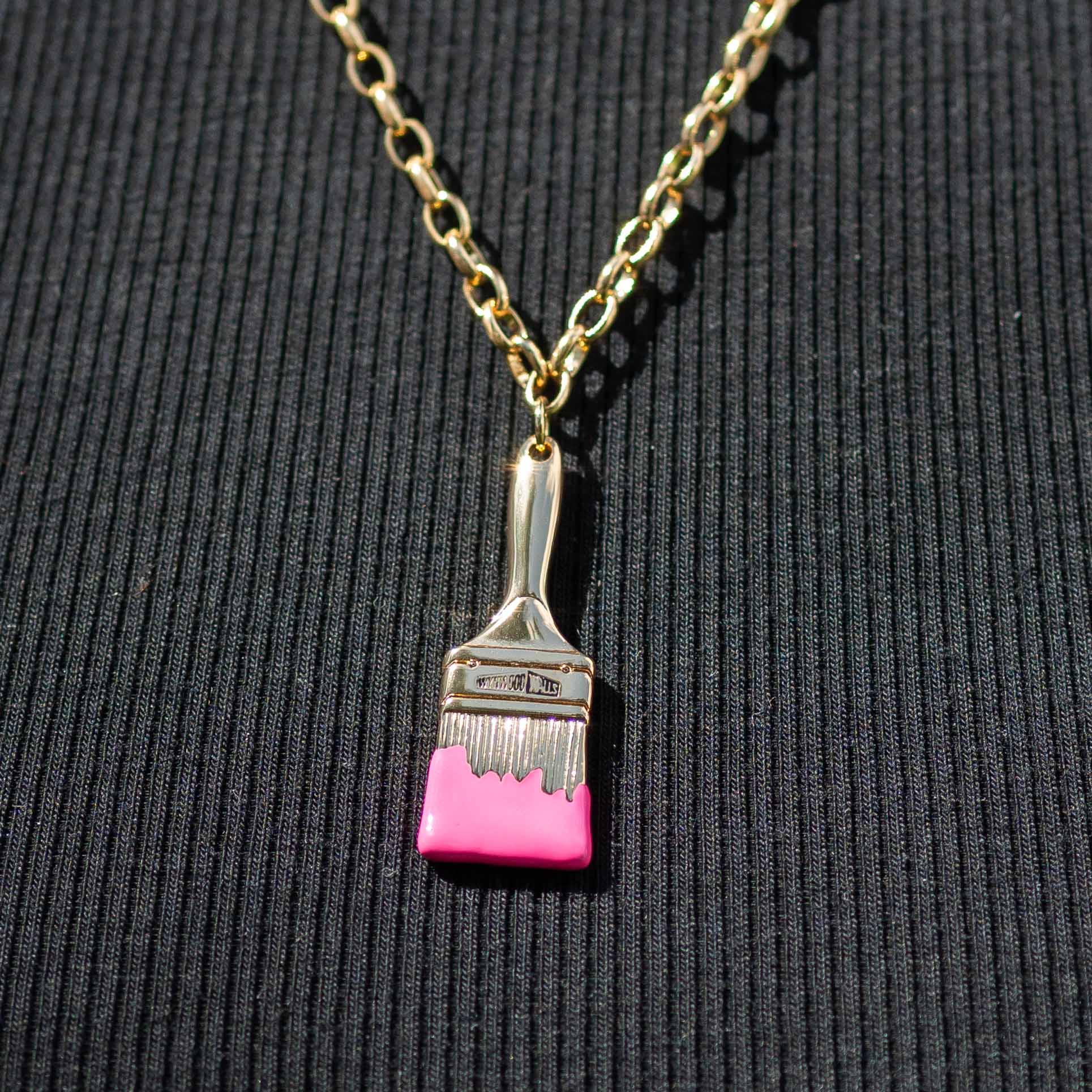Wynwood Walls PAINTBRUSH Pink Necklace