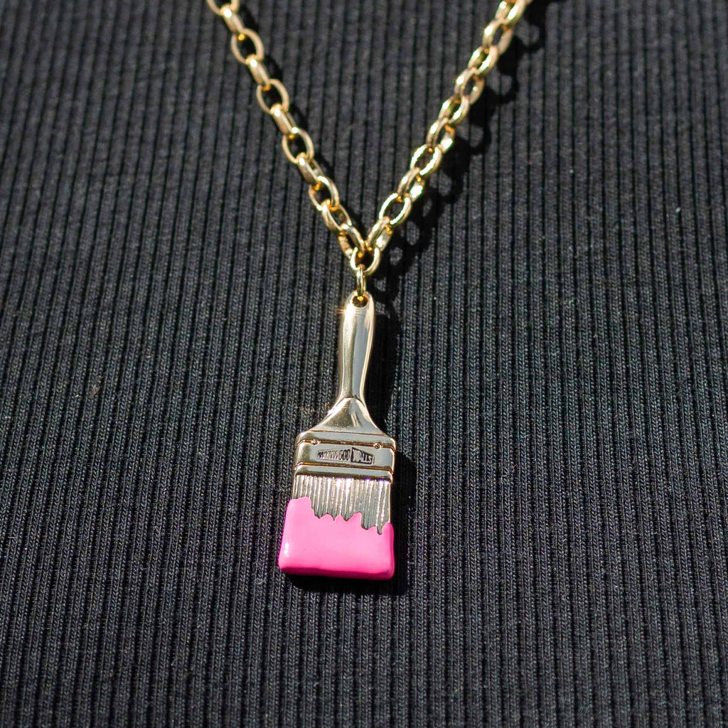 Wynwood Walls PAINTBRUSH Pink Necklace