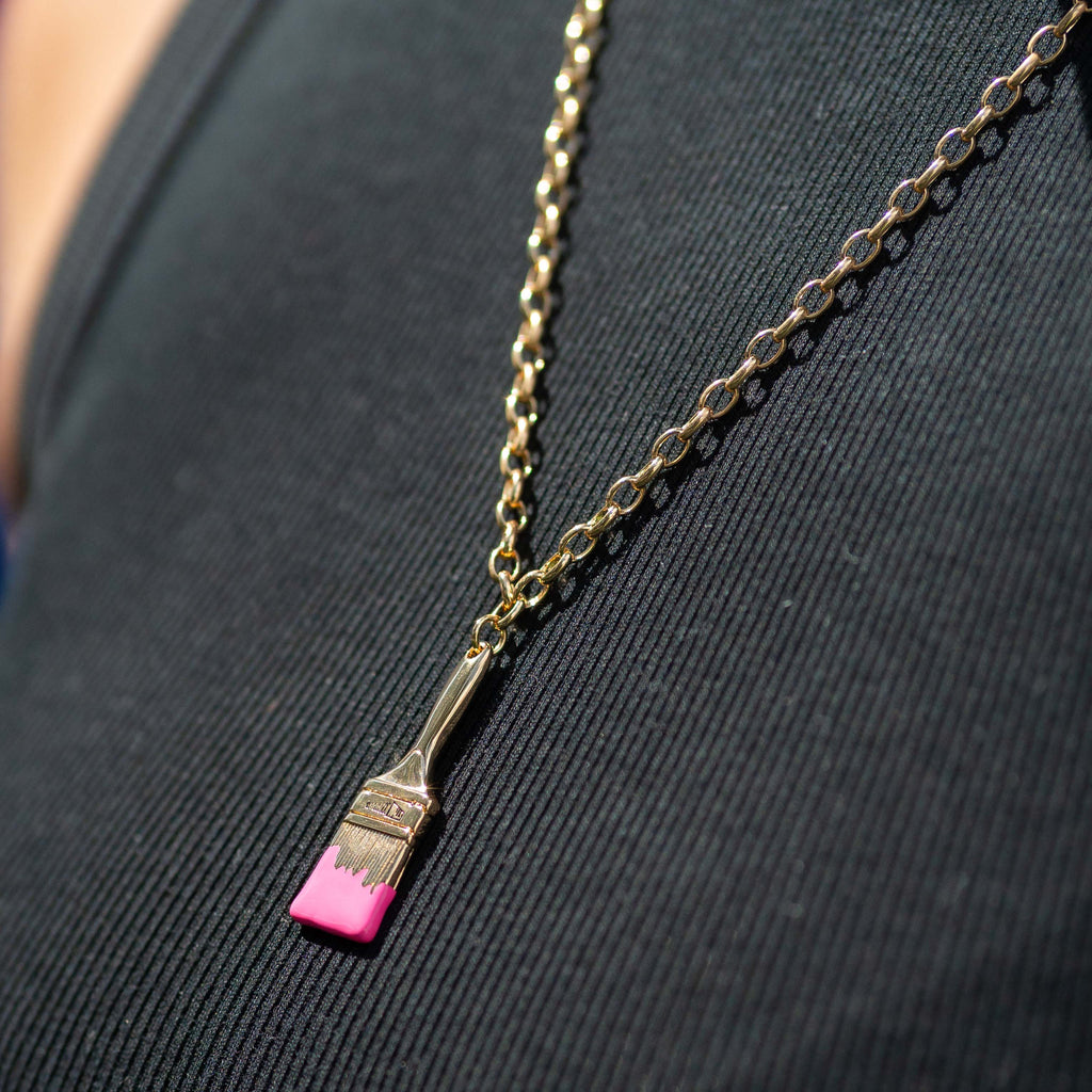 Wynwood Walls PAINTBRUSH Pink Necklace