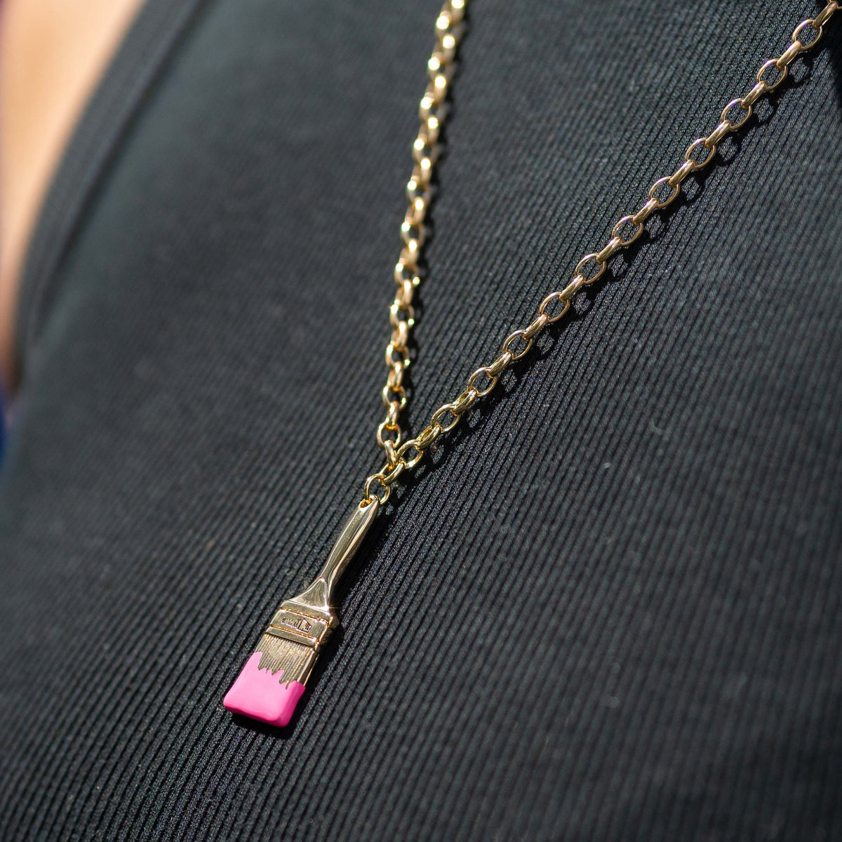 Wynwood Walls PAINTBRUSH Pink Necklace