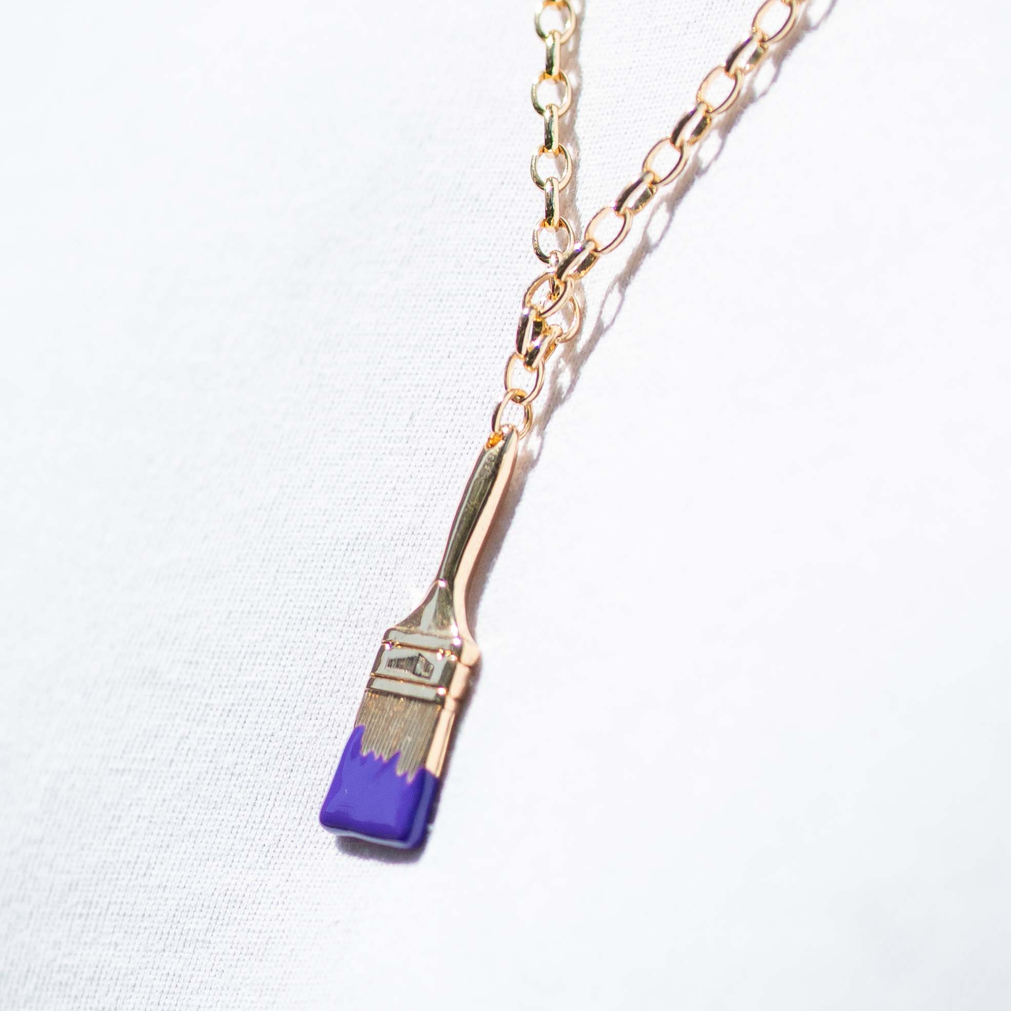 Wynwood Walls PAINTBRUSH Purple Necklace