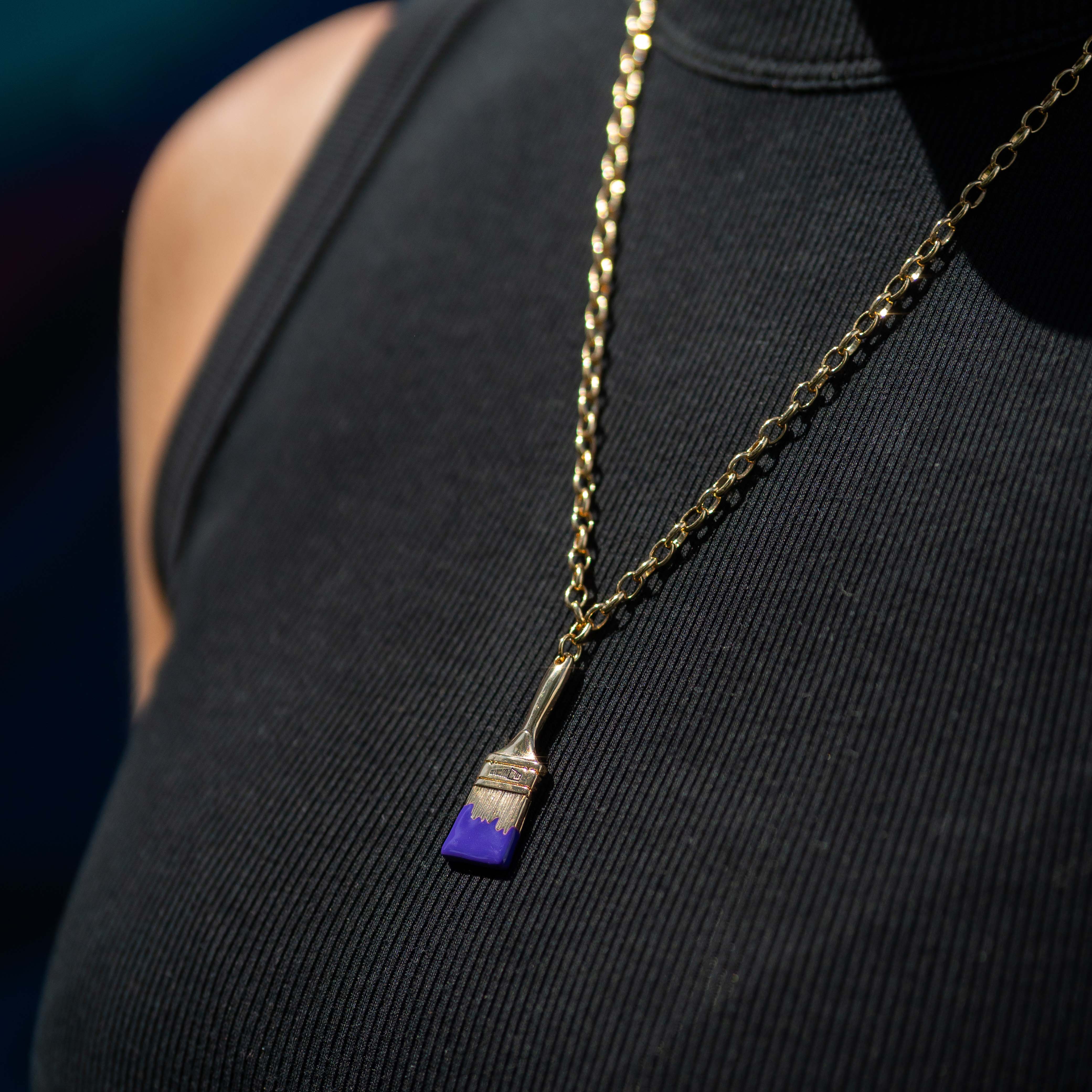 Wynwood Walls PAINTBRUSH Purple Necklace