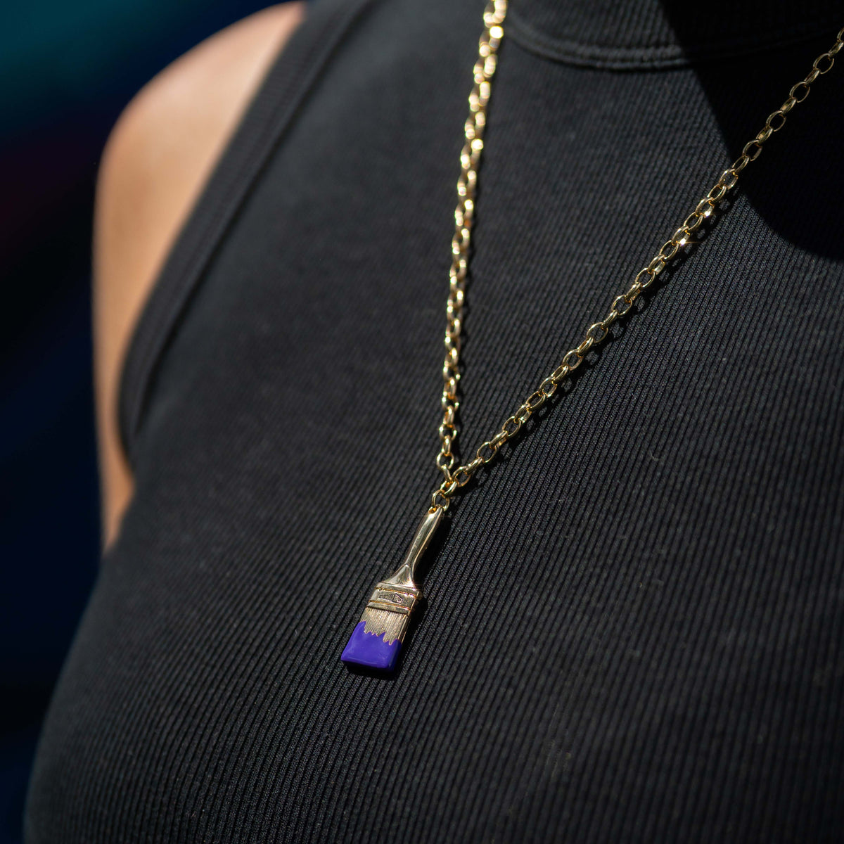 Wynwood Walls PAINTBRUSH Purple Necklace