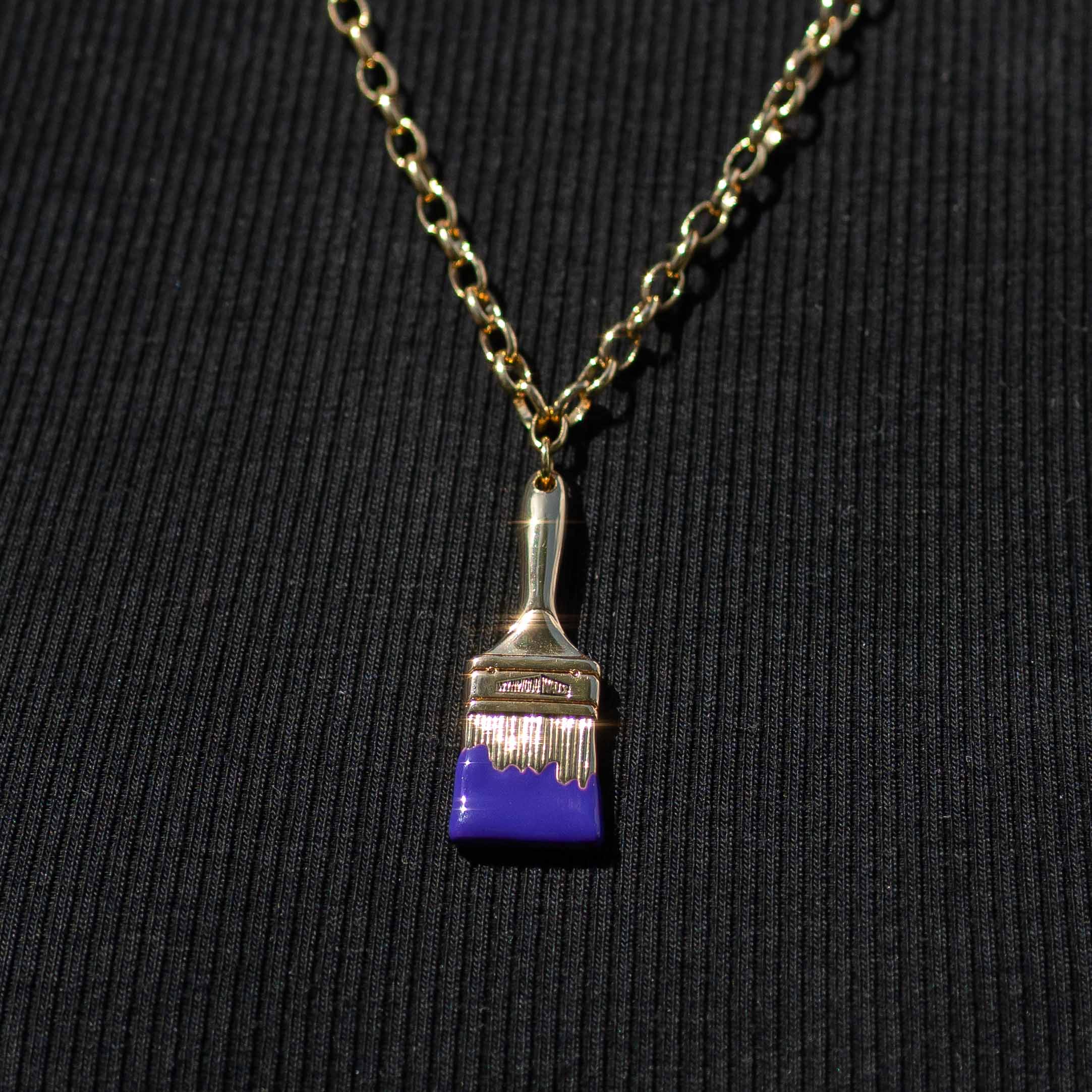 Wynwood Walls PAINTBRUSH Purple Necklace