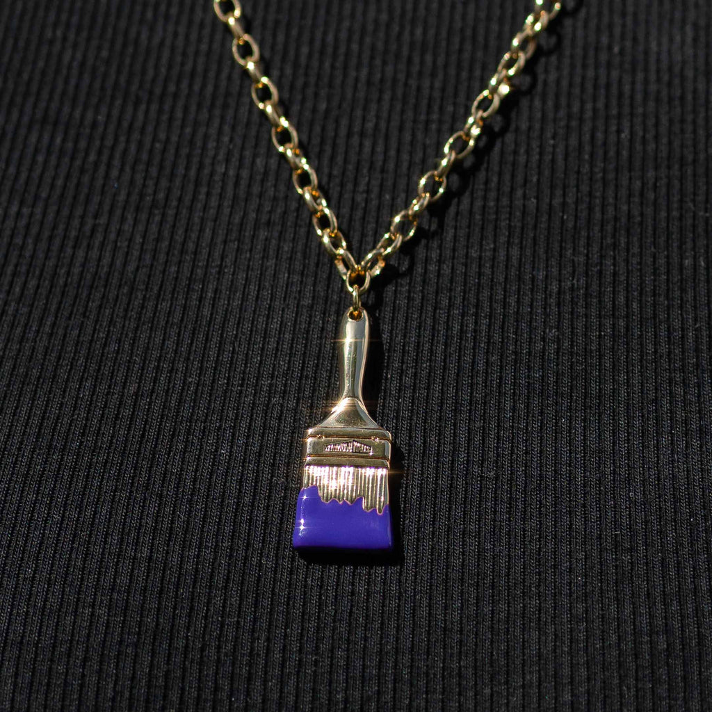 Wynwood Walls PAINTBRUSH Purple Necklace