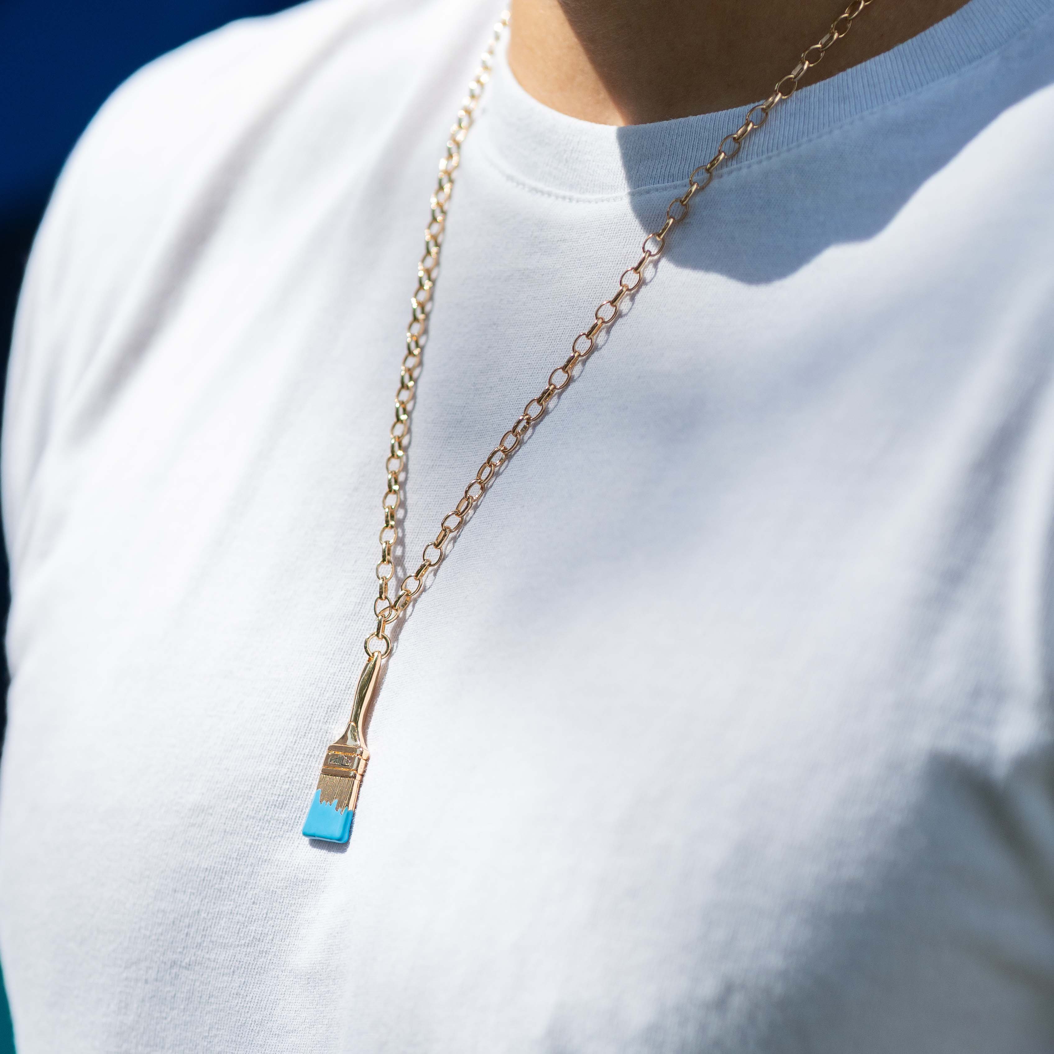 Wynwood Walls PAINTBRUSH Turquoise Necklace