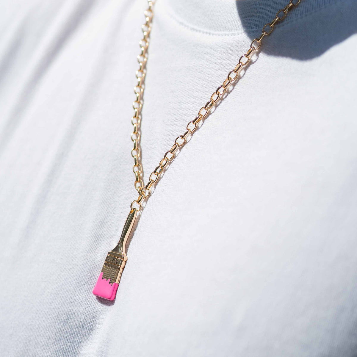 Wynwood Walls PAINTBRUSH Pink Necklace