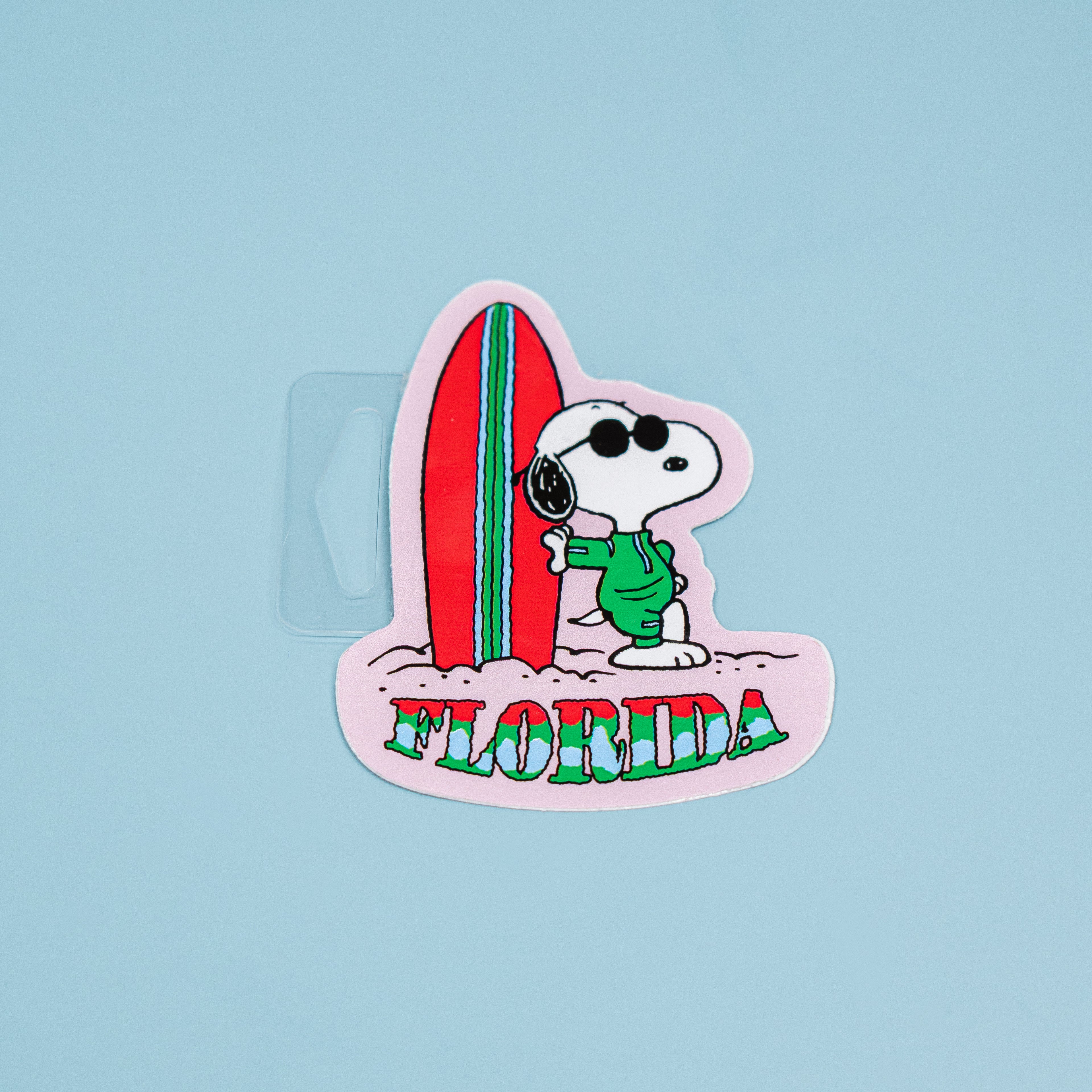 Florida Surfing Snoopy Sticker