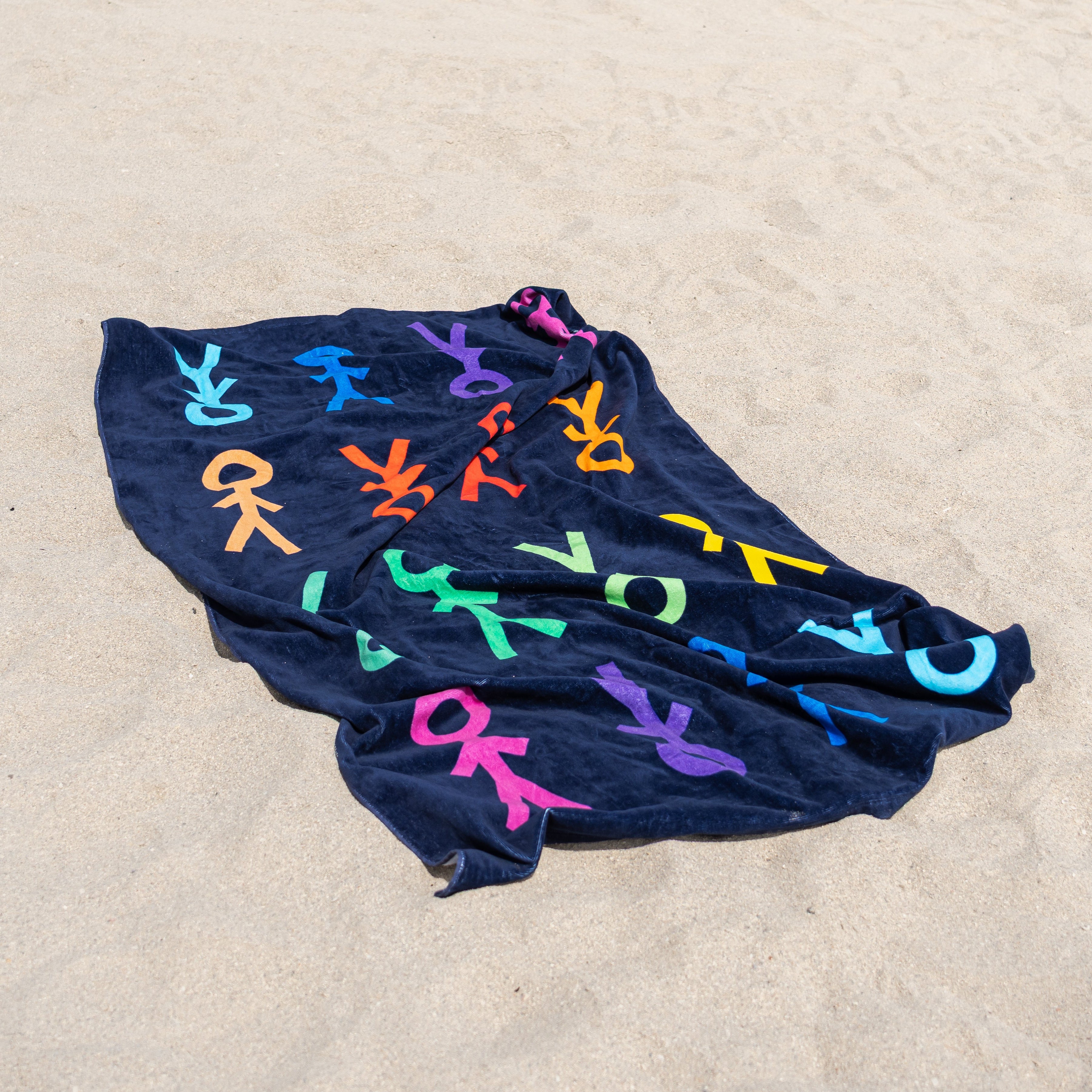 Lina Condes STICK FIGURE Beach Towel