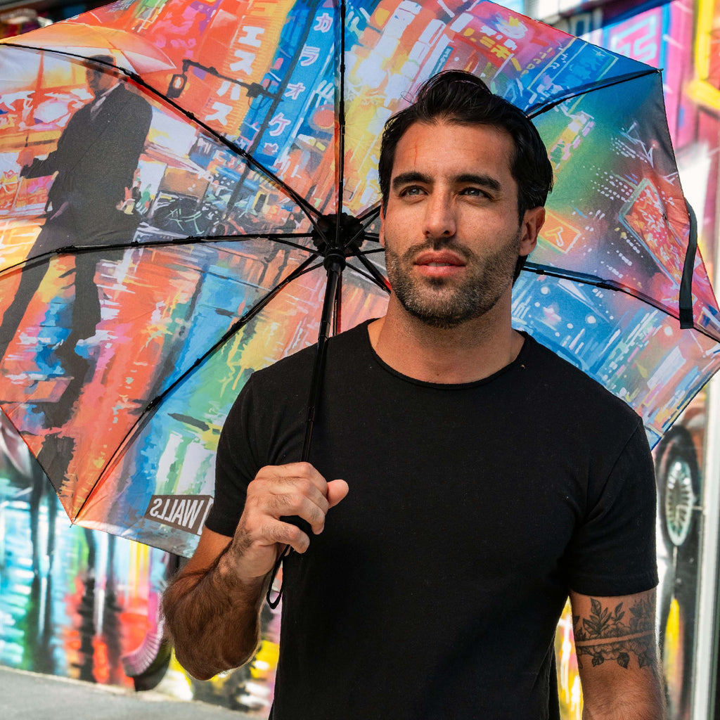 Dan Kitchener NEON STREETS Travel-Size Umbrella