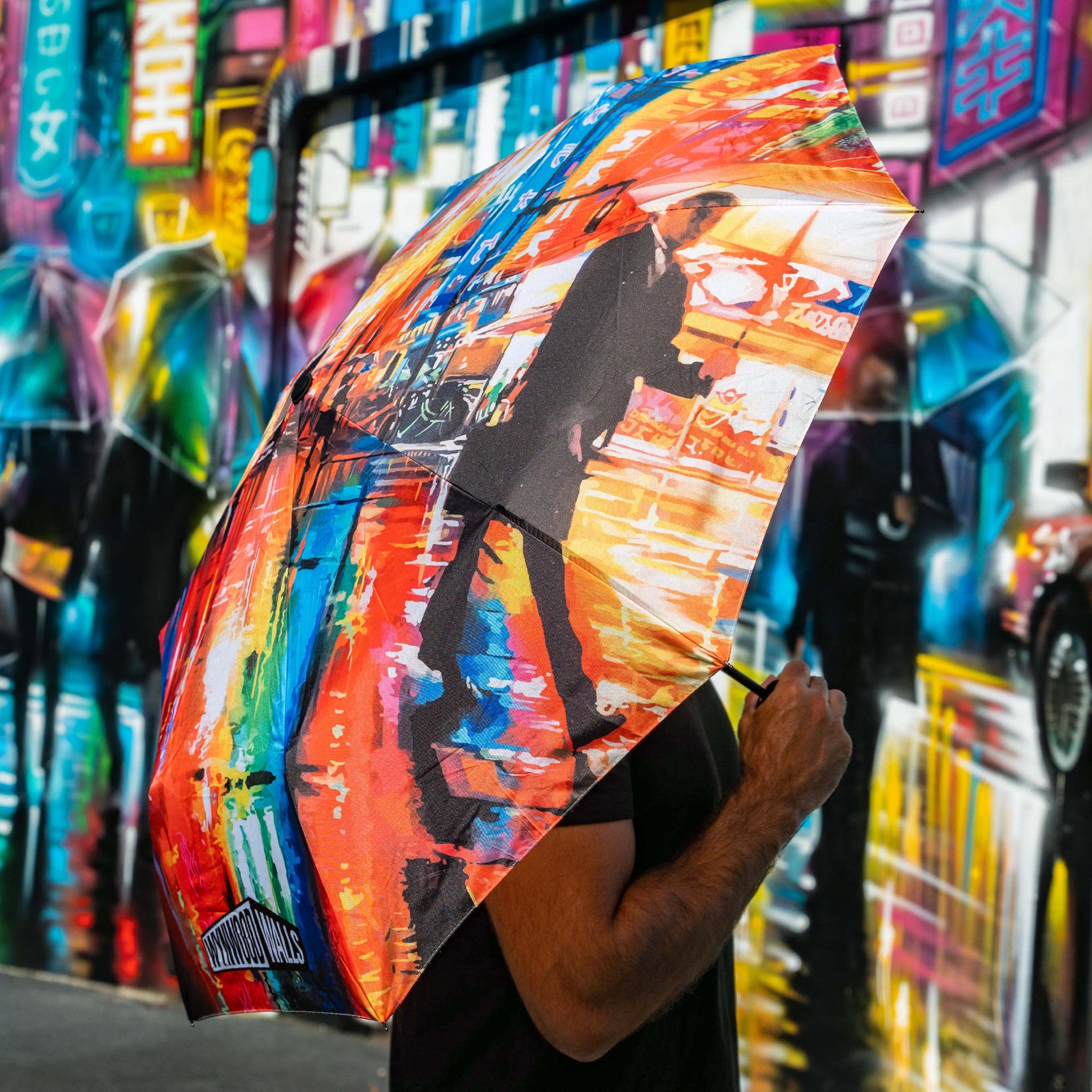 Dan Kitchener NEON STREETS Travel-Size Umbrella