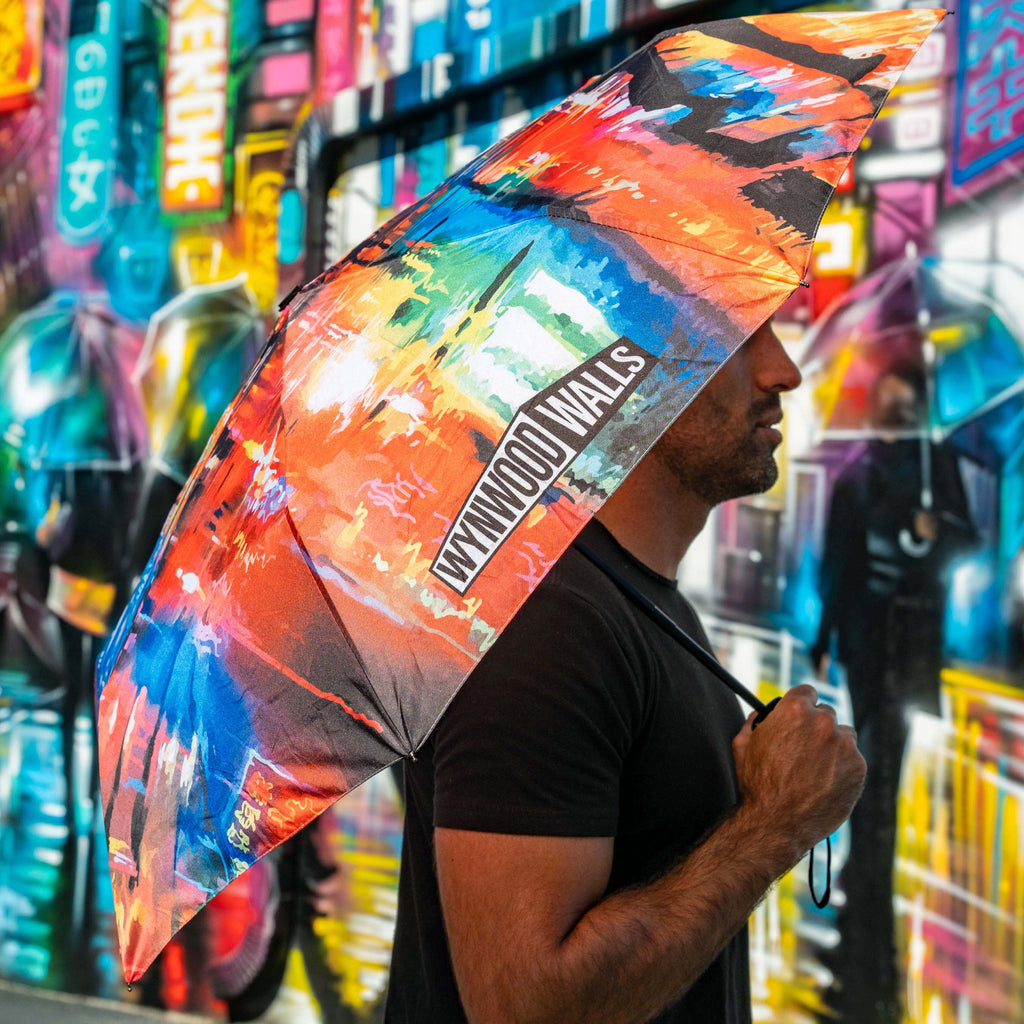 Dan Kitchener NEON STREETS Travel-Size Umbrella