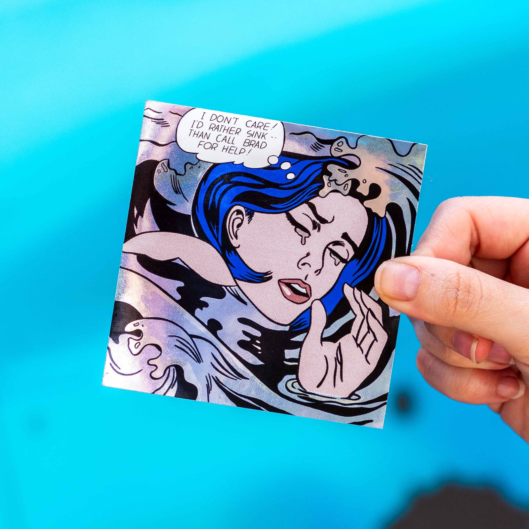 Roy Lichtenstein  Drowning Girl Sticker