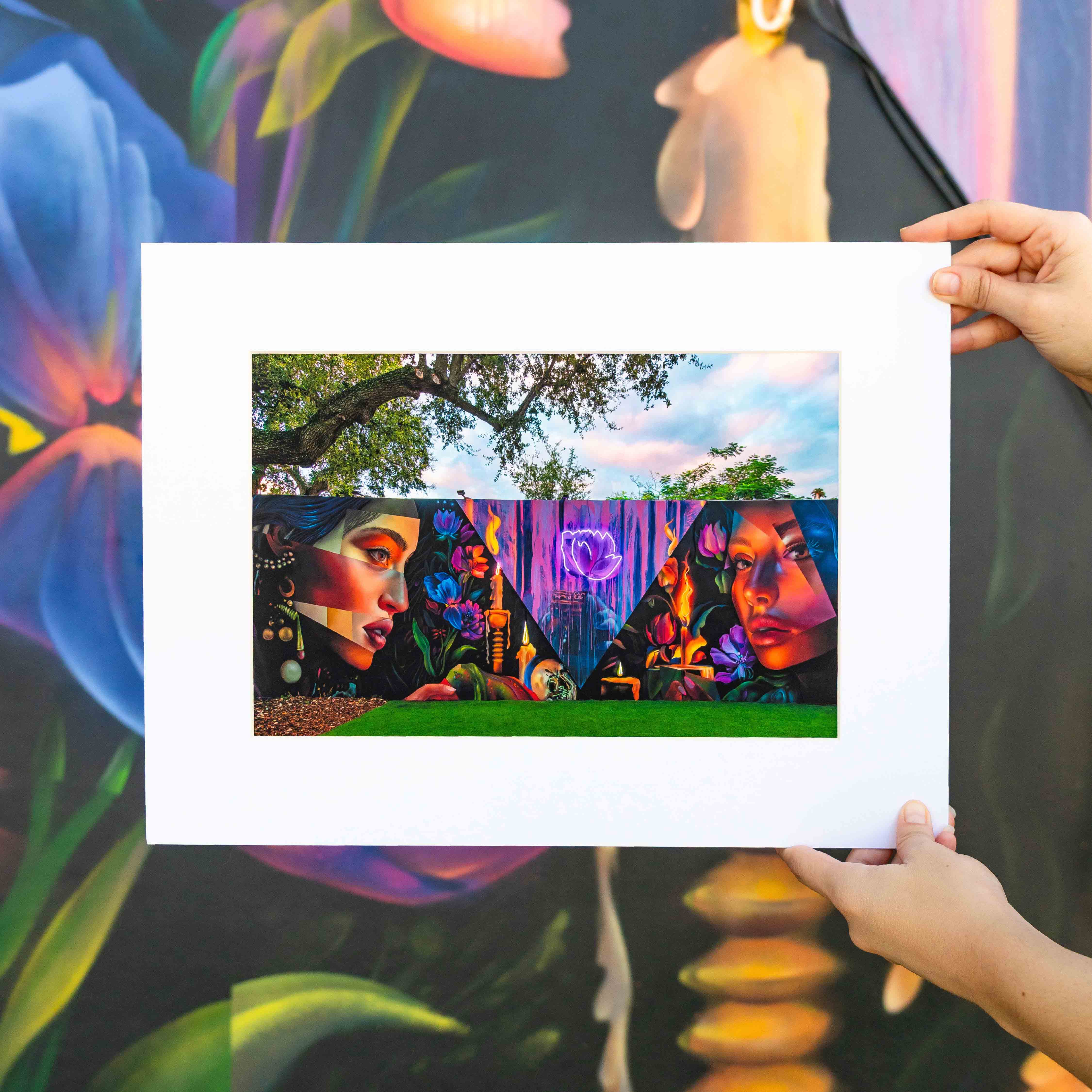 Elle Street Art Matted Print 2024 Secondary image