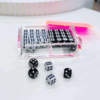El Dado Luxe dice case with neon oink lid holding 40 dice