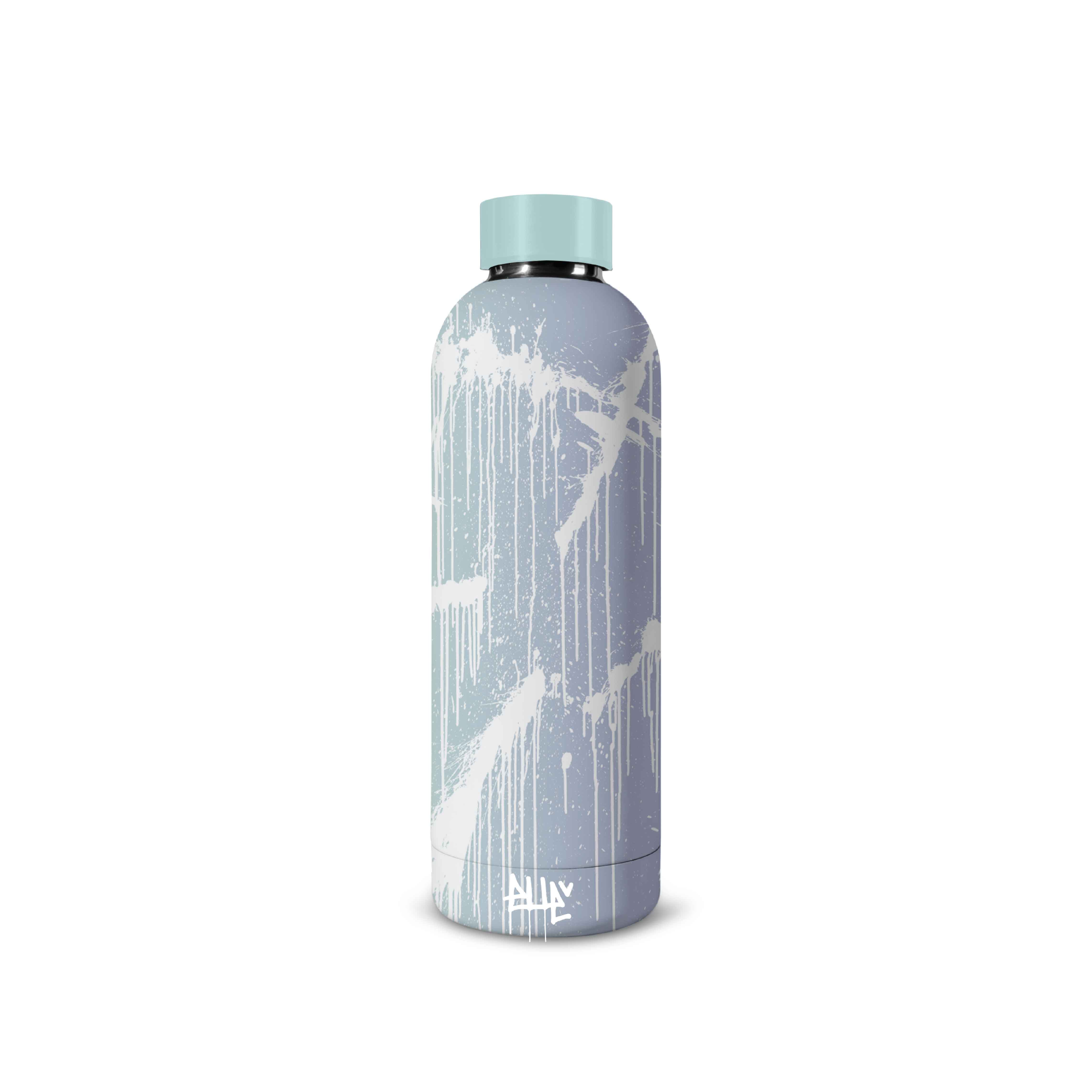 Elle Street Art EXTINGUISHED AQUA GREEN Water Bottle 500mL Main image