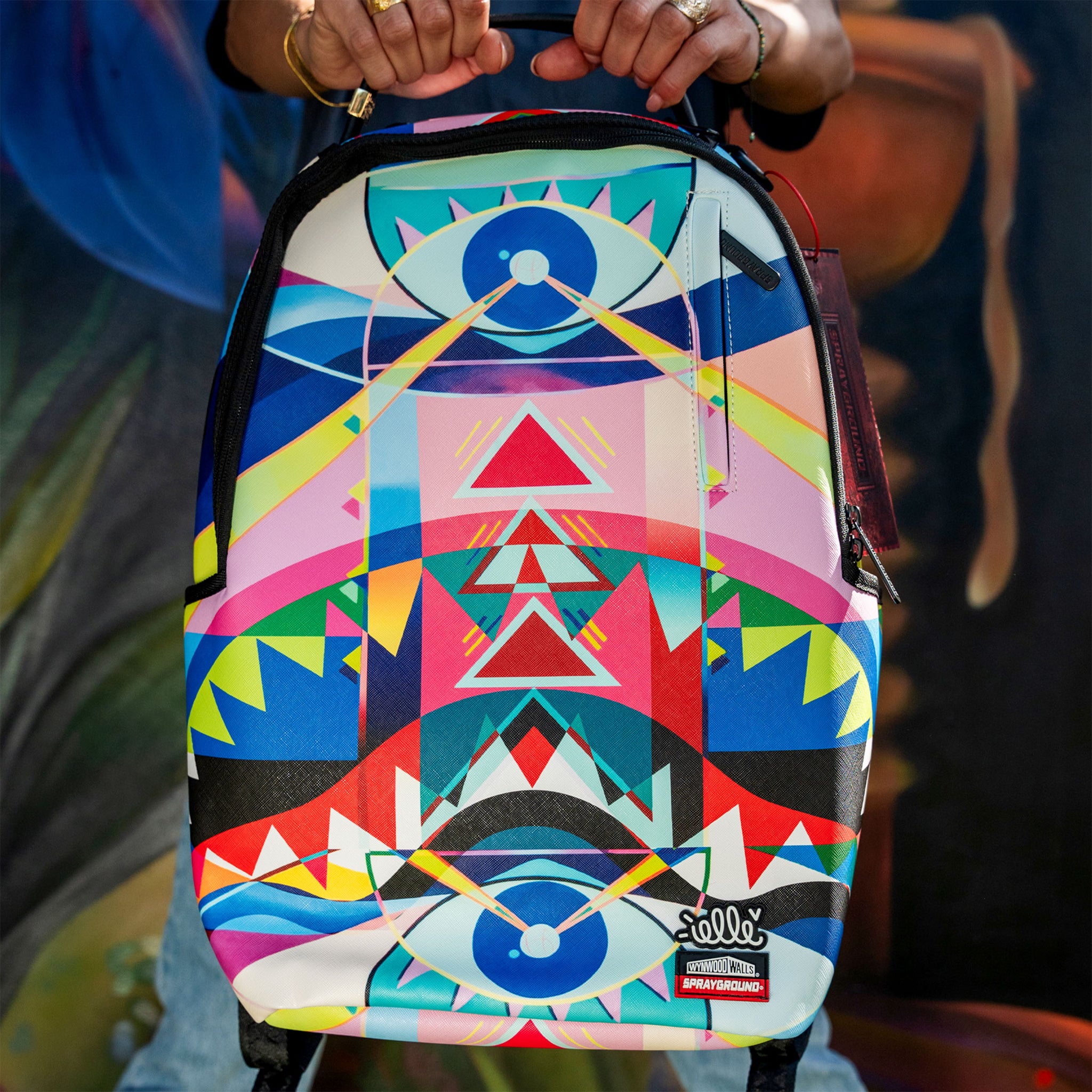 Elle Street Art B BALL COURT Sprayground Backpack