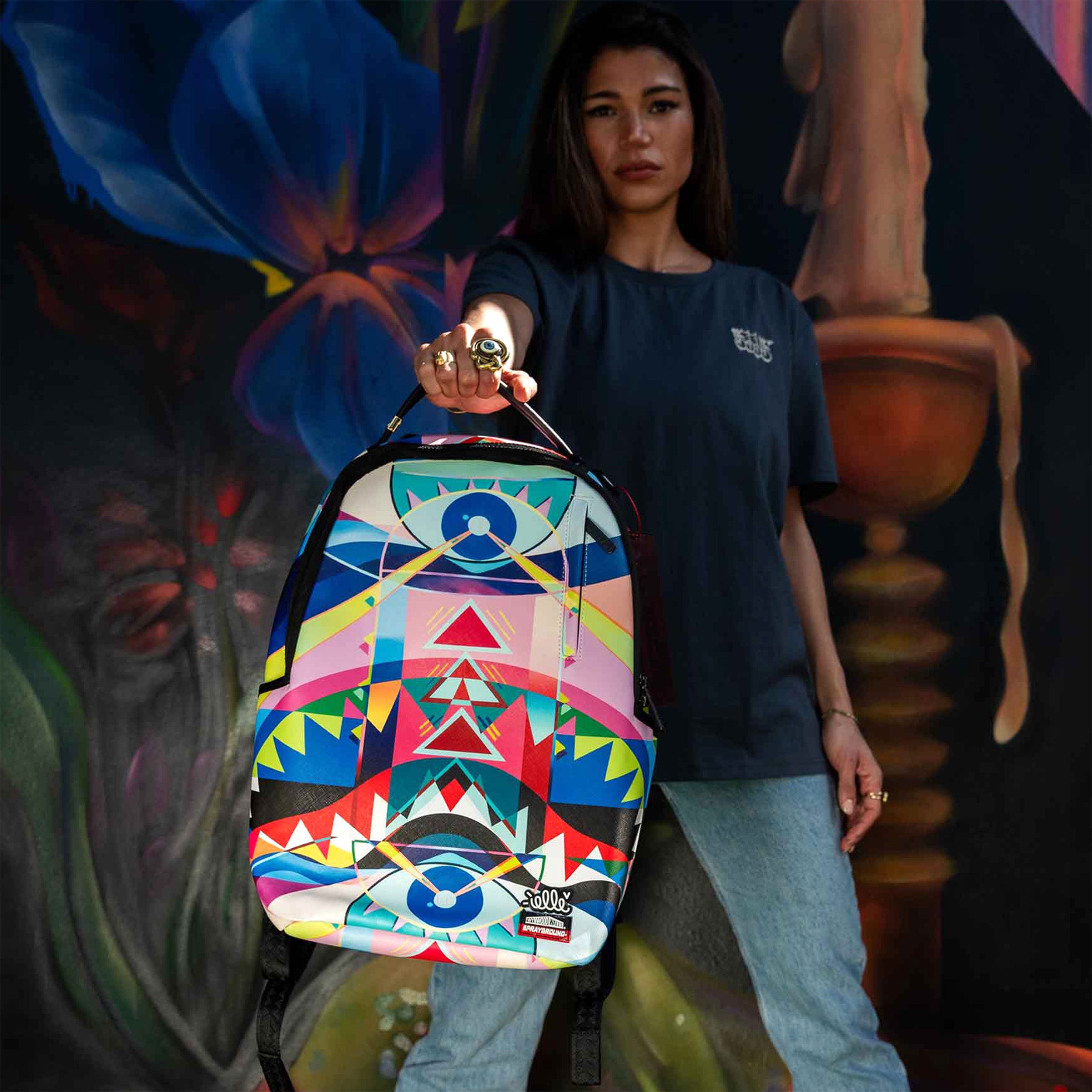 Elle Street Art B BALL COURT Sprayground Backpack Secondary image