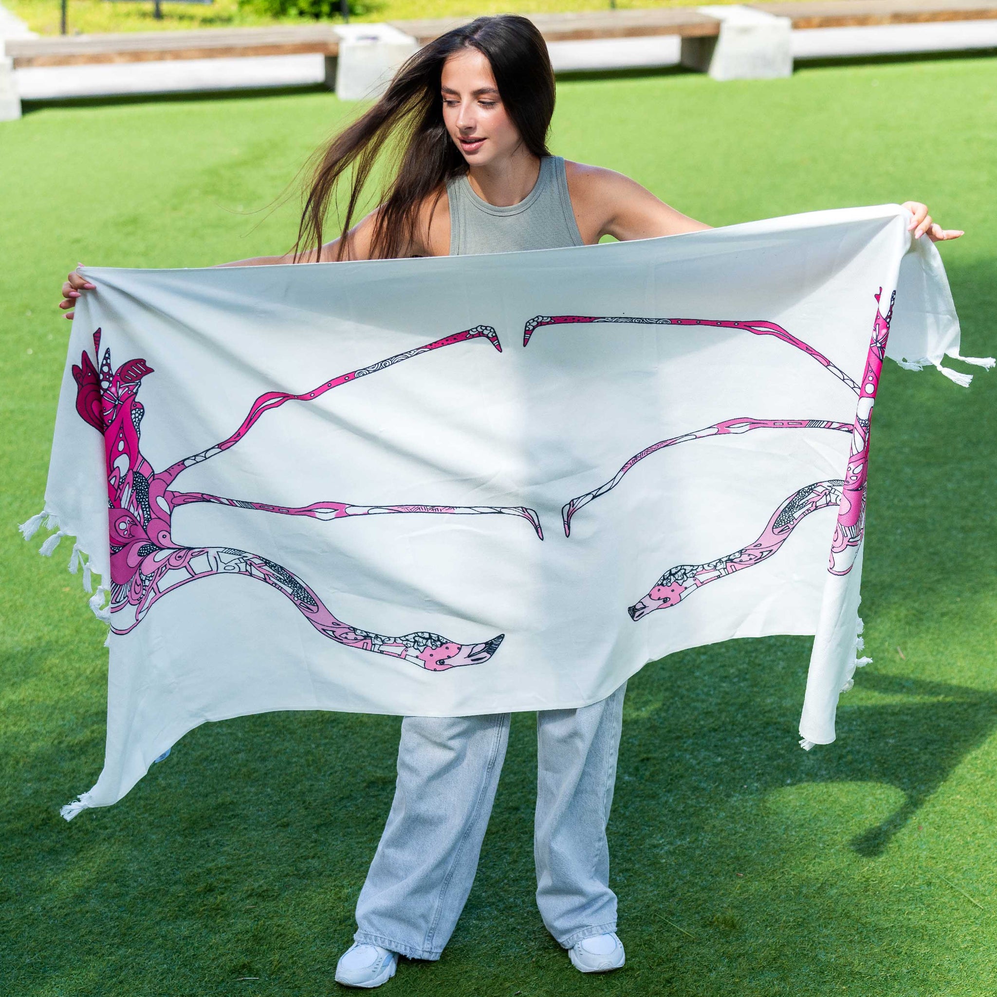 Flamingo Boho Beach Cloth