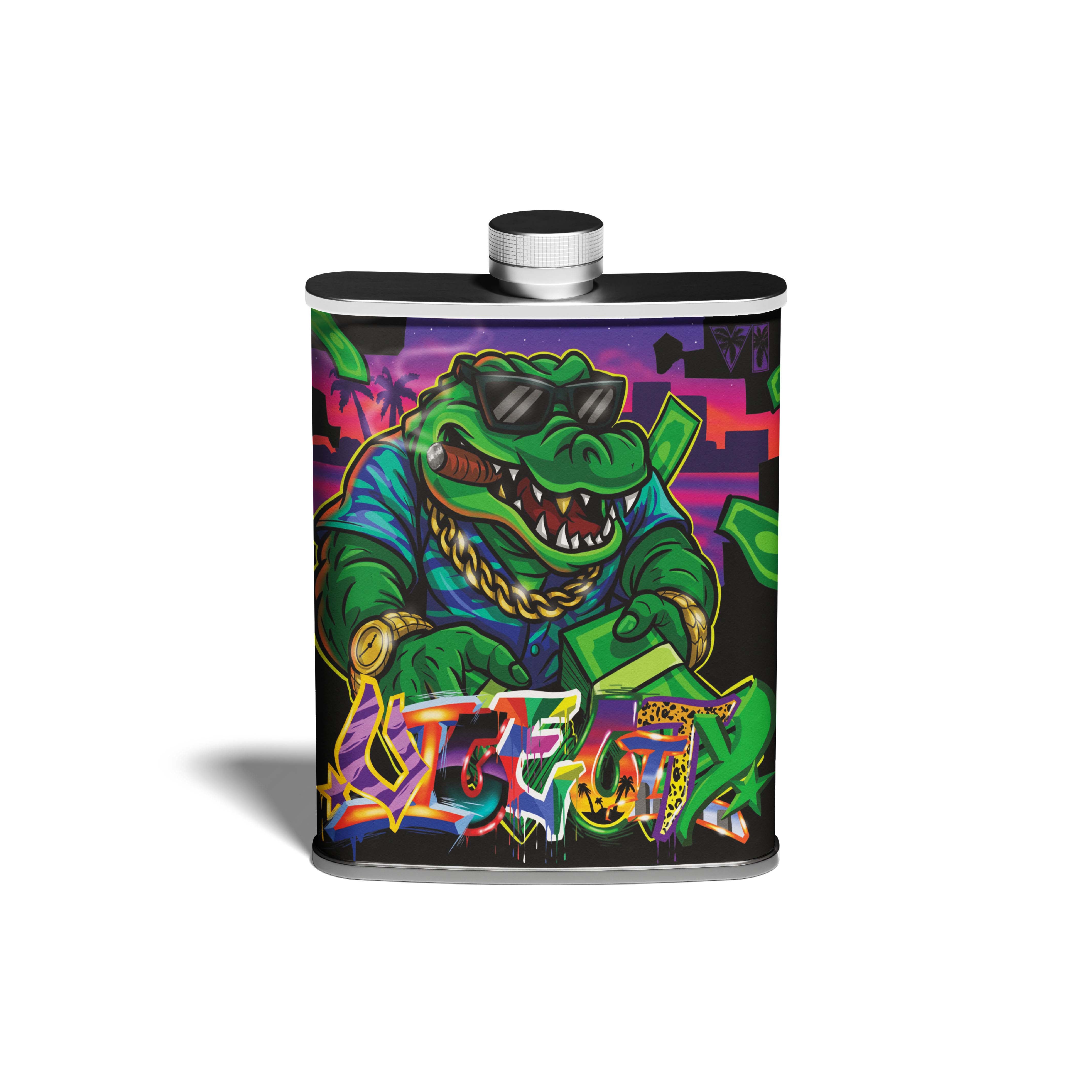 Gons x Audet VICE CITY Flask 8oz Secondary image