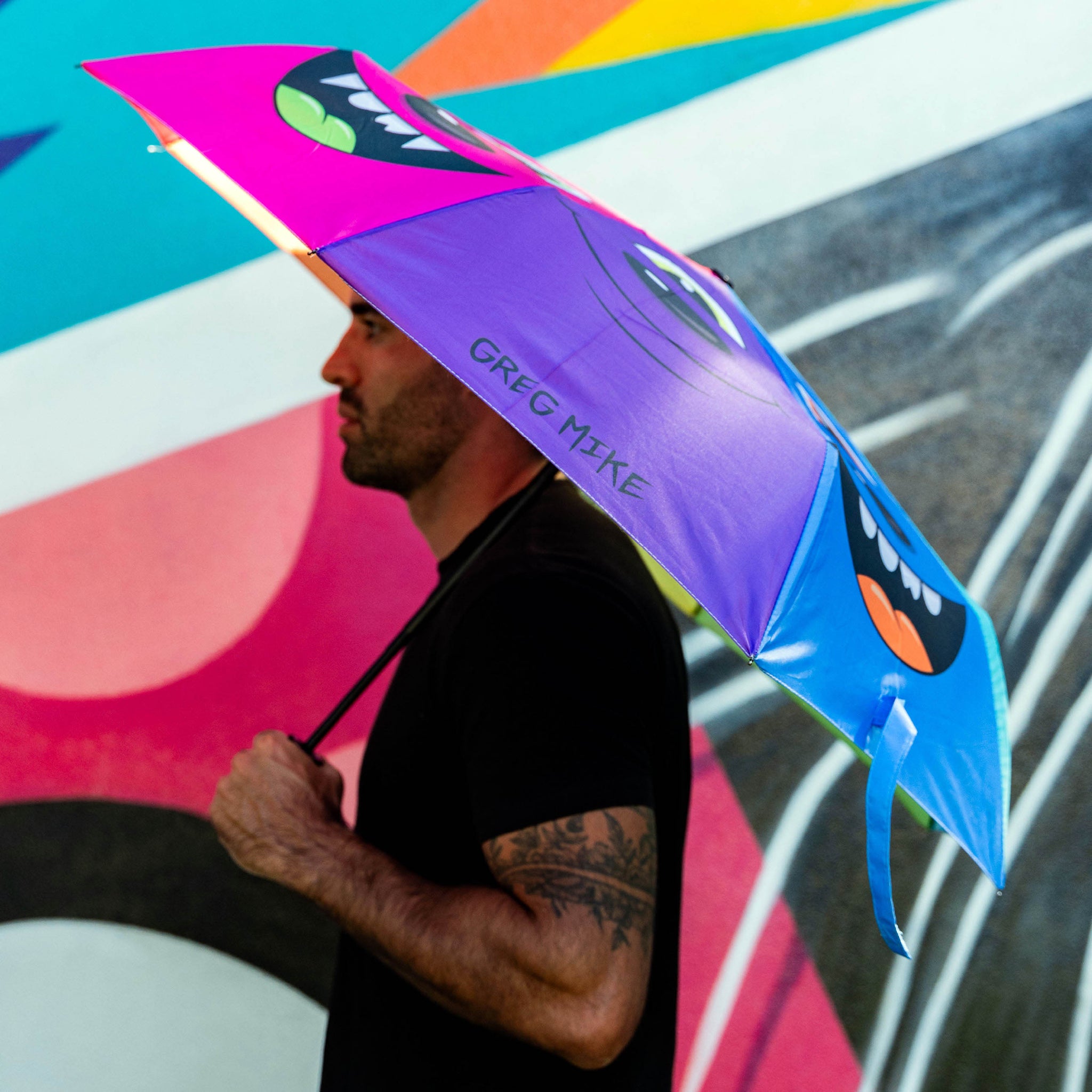 Greg Mike REIGN OR SHINE Travel-Size Umbrella