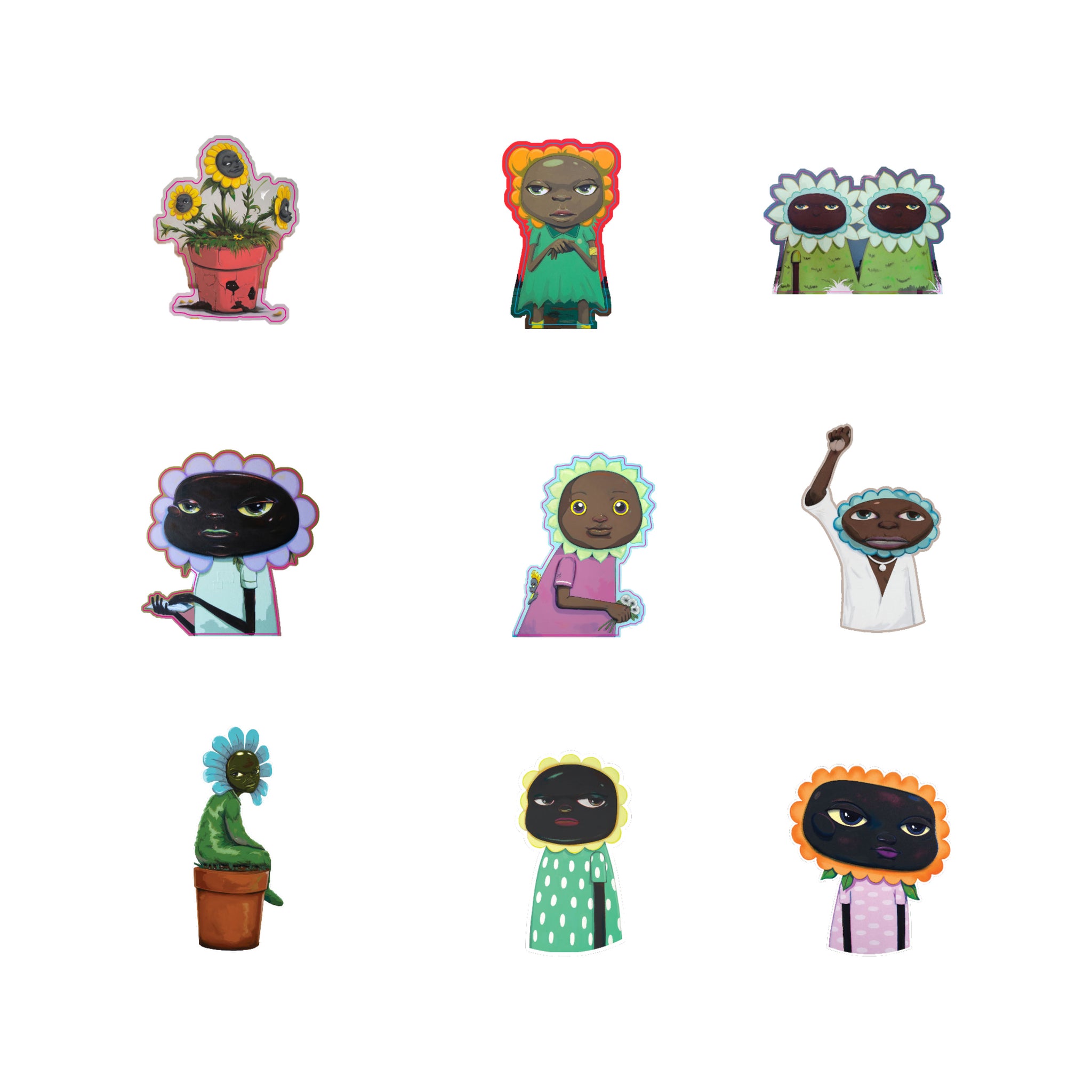 Hebru Brantley Sunflower Sticker Pack