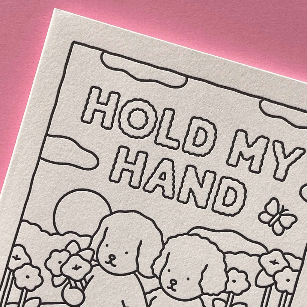 Bobbie Goods HOLD MY HAND Coloring Card