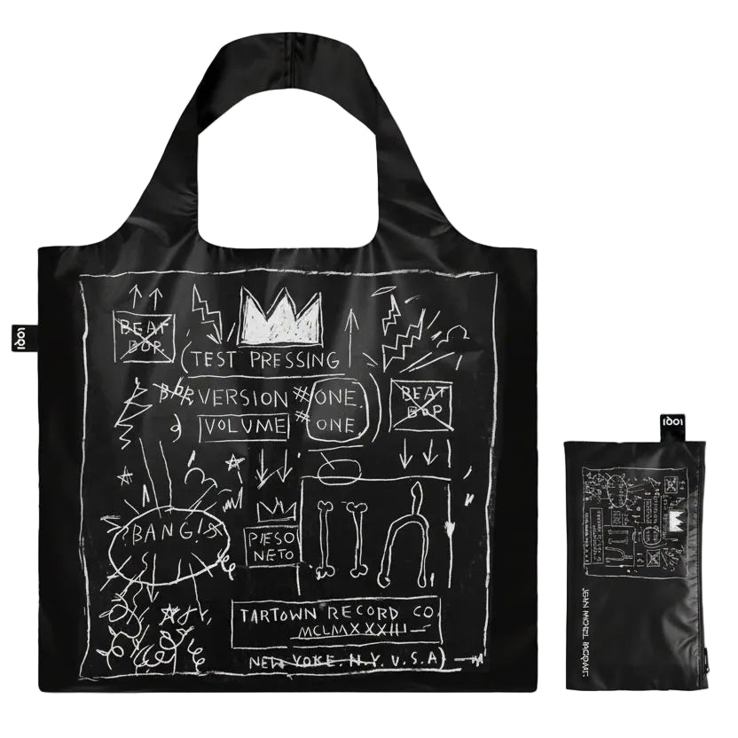 Jean Michel Basquiat Crown Black Metallic Bag Main image