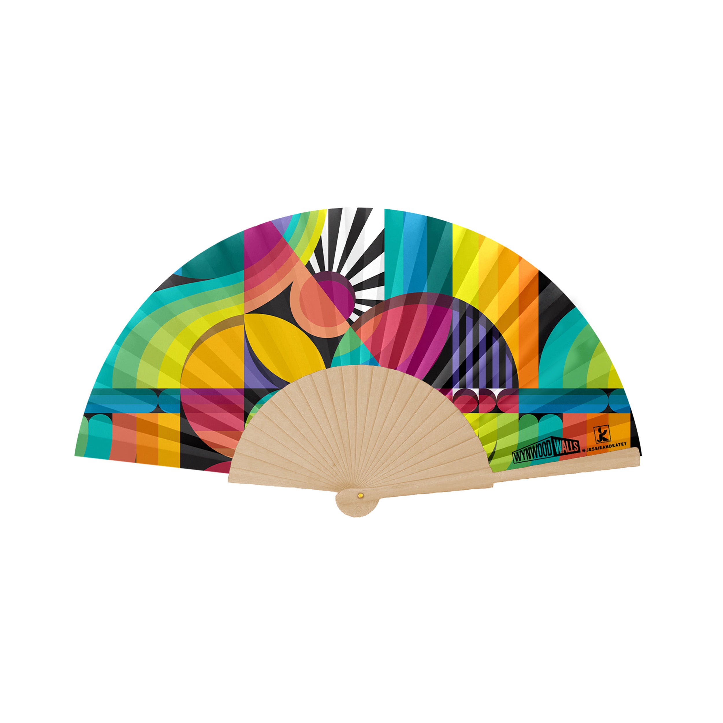 Jessie & Katey SUN SPILL Wooden Hand Fan