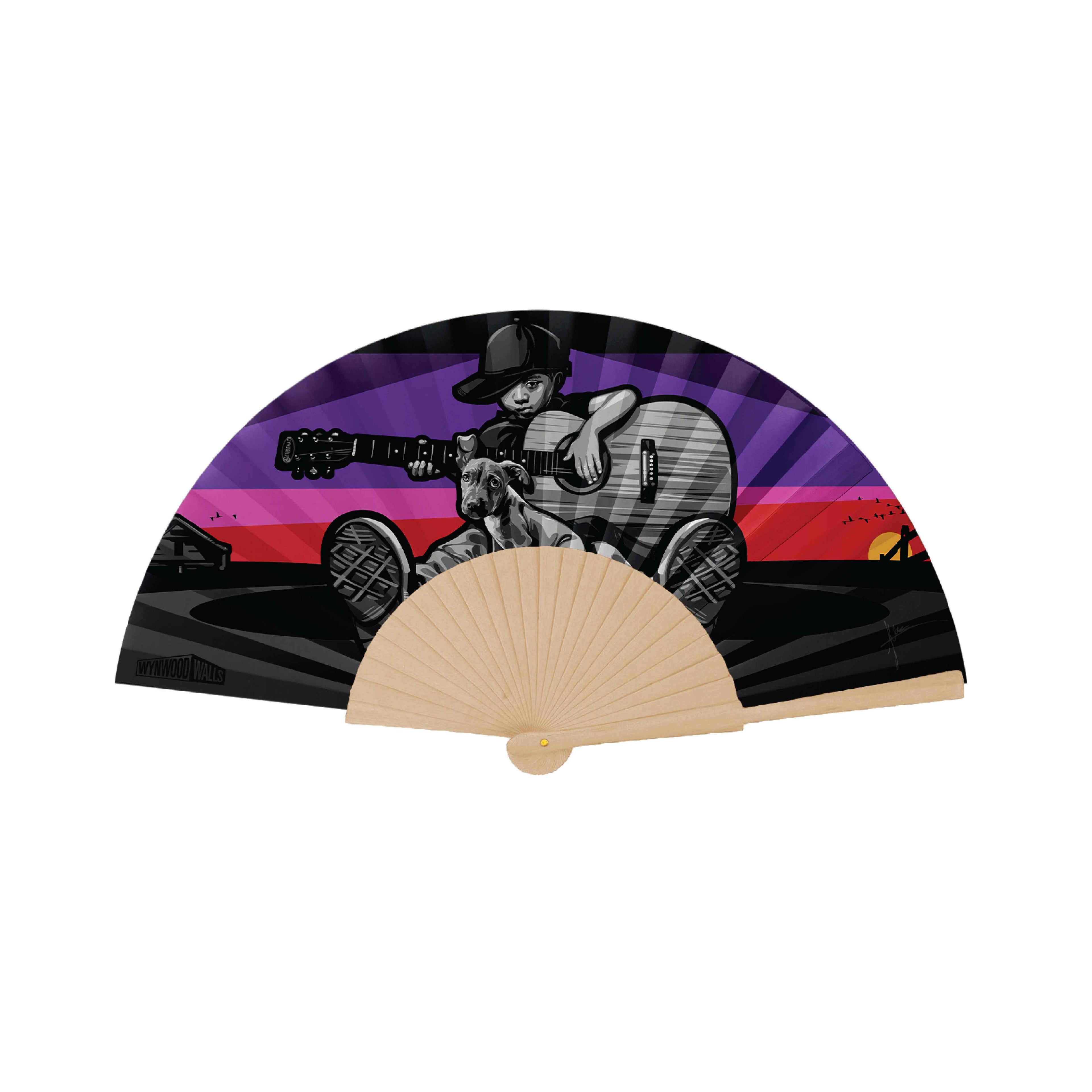 Joe lurato DESIDERATA Wooden Hand Fan