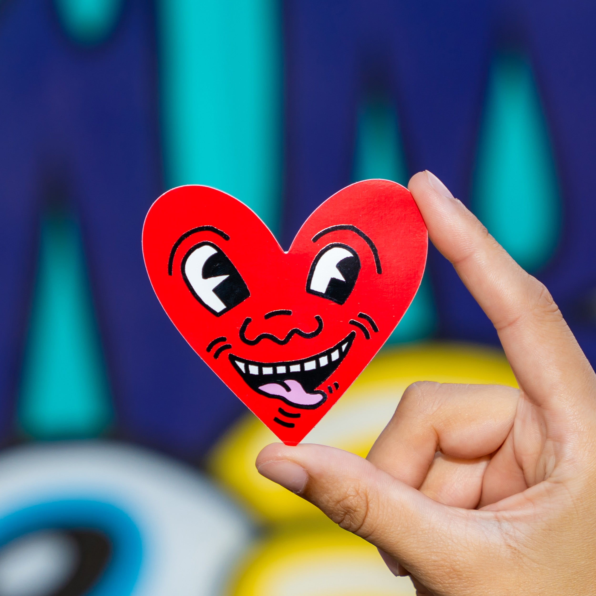 Keith Haring Heart Single Sticker Secondary image