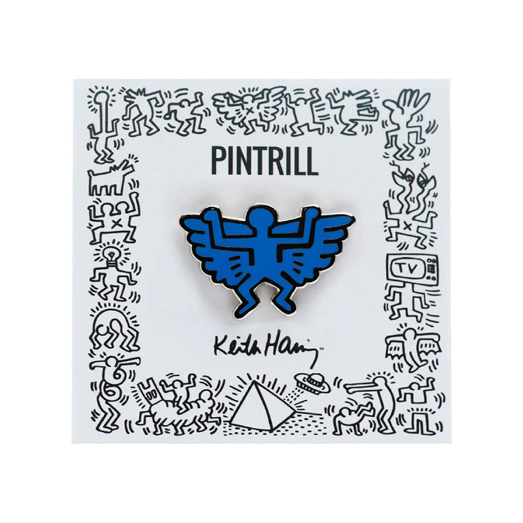 Keith Haring ANGEL Blue Pin