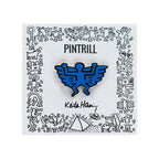 Keith Haring ANGEL Blue Pin