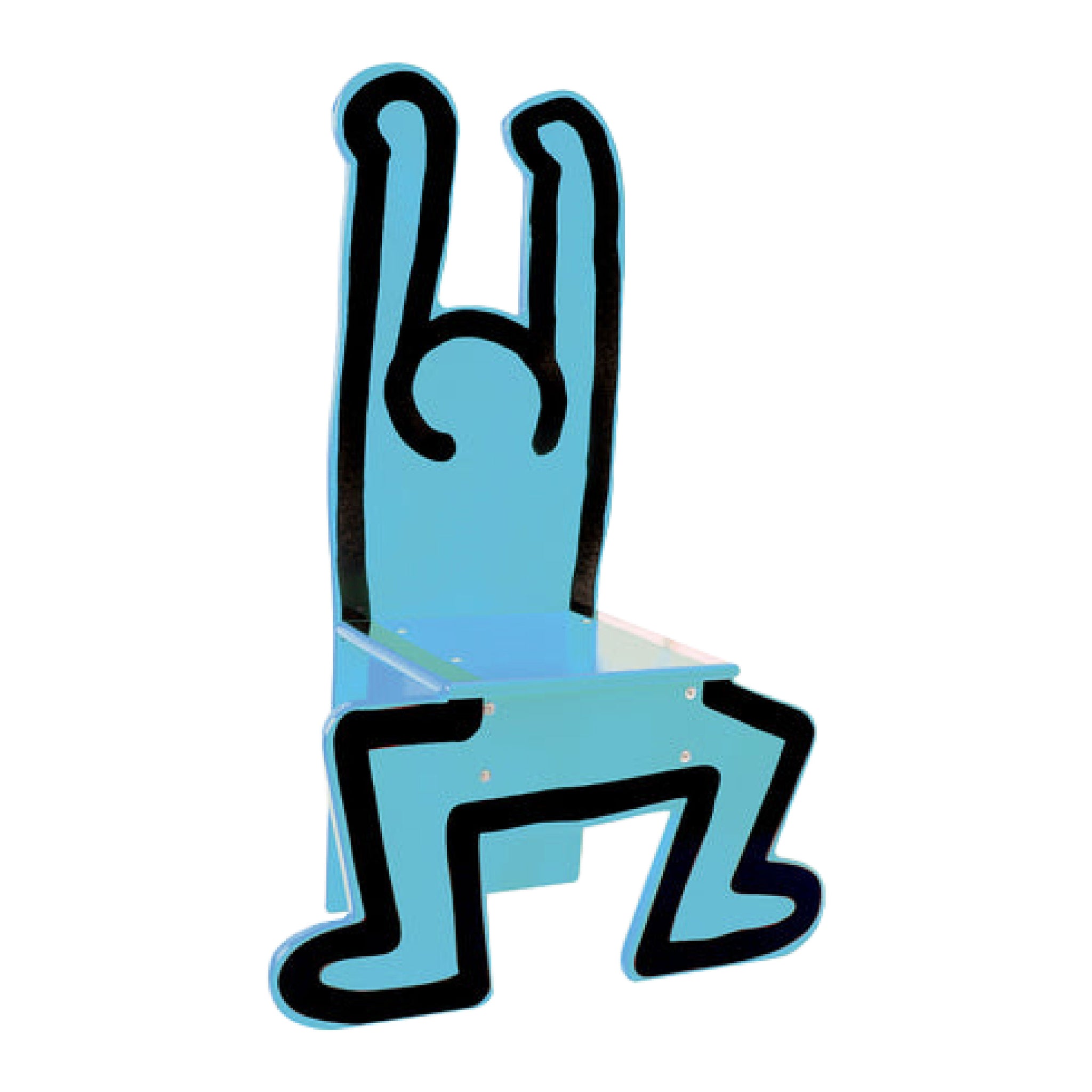 Keith Haring Standing Man Chair Light Blue