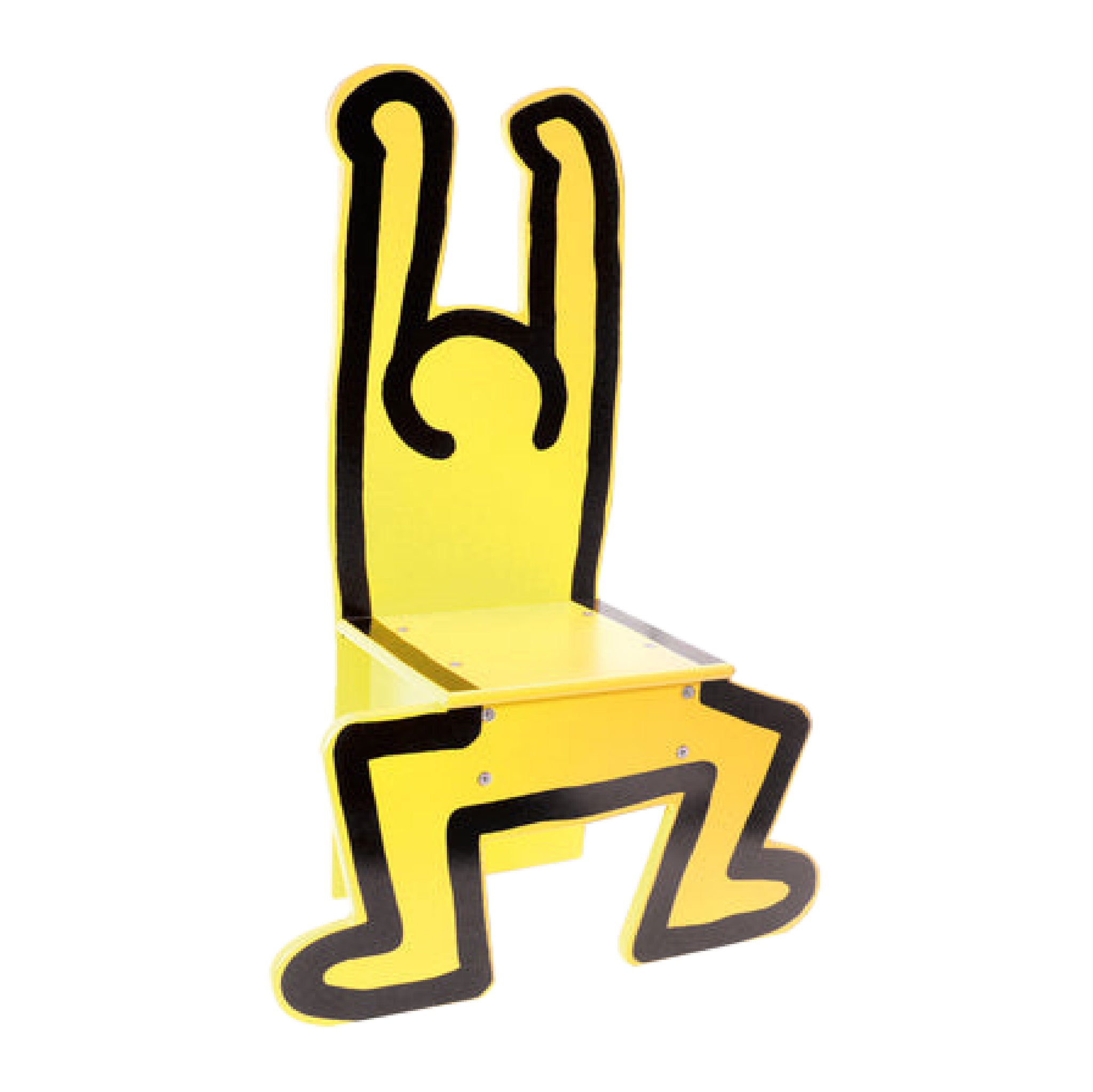 Keith Haring Standing Man Chair Yellow