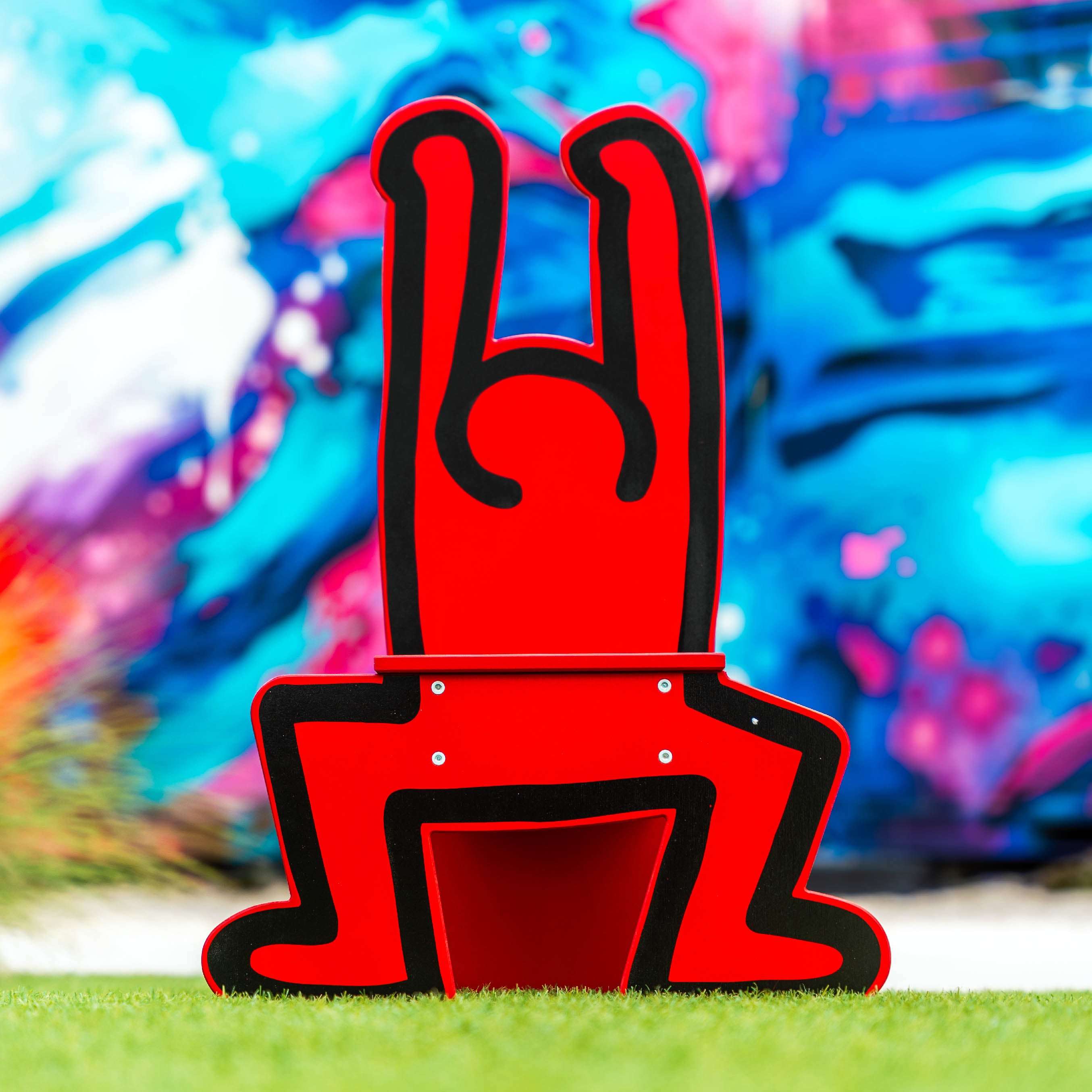 Keith Haring Standing Man Red Chair – Iconic Pop Art Furniture