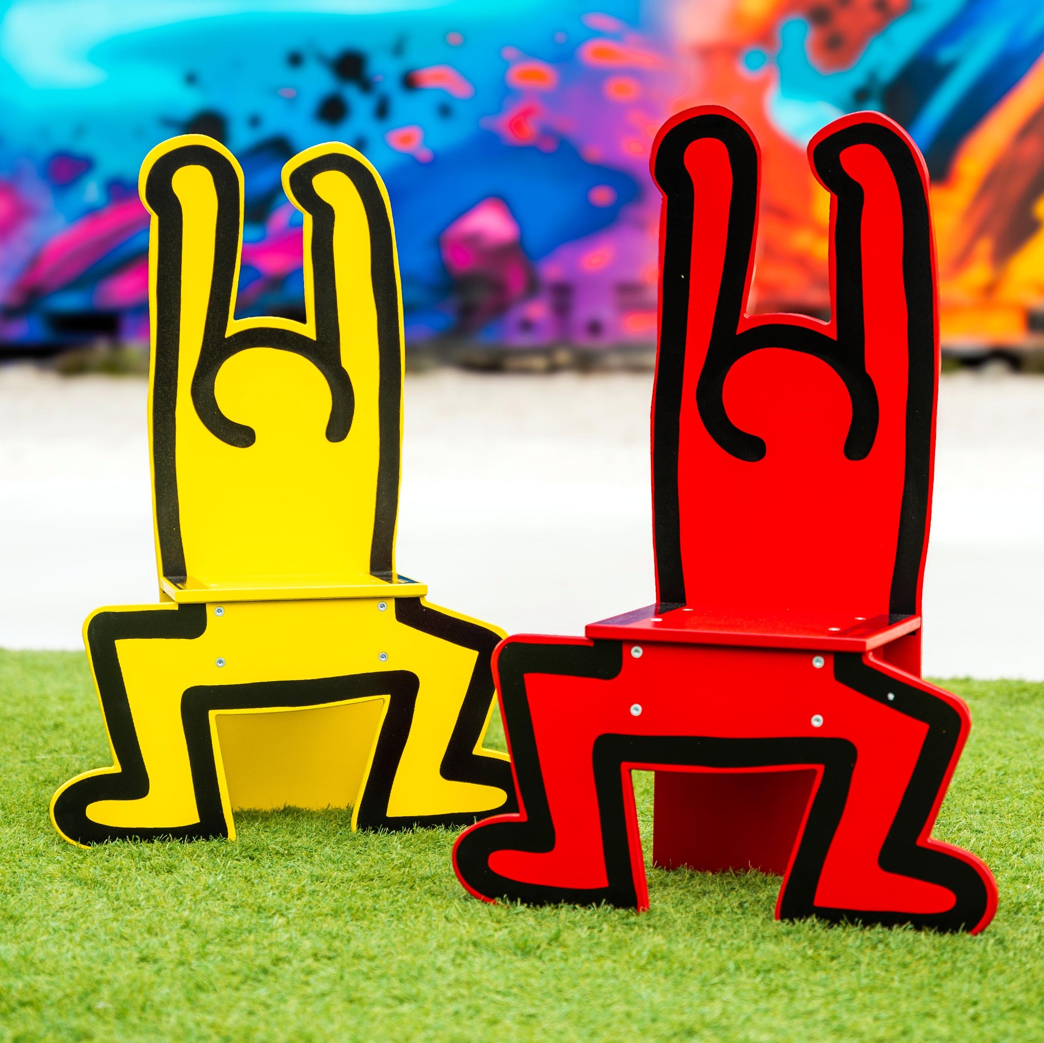 Keith Haring Standing Man Chair Red