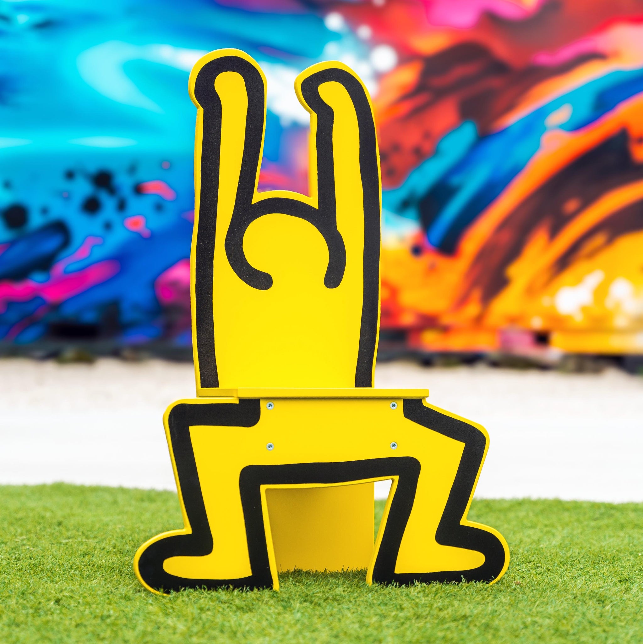 Keith Haring Standing Man Chair Yellow