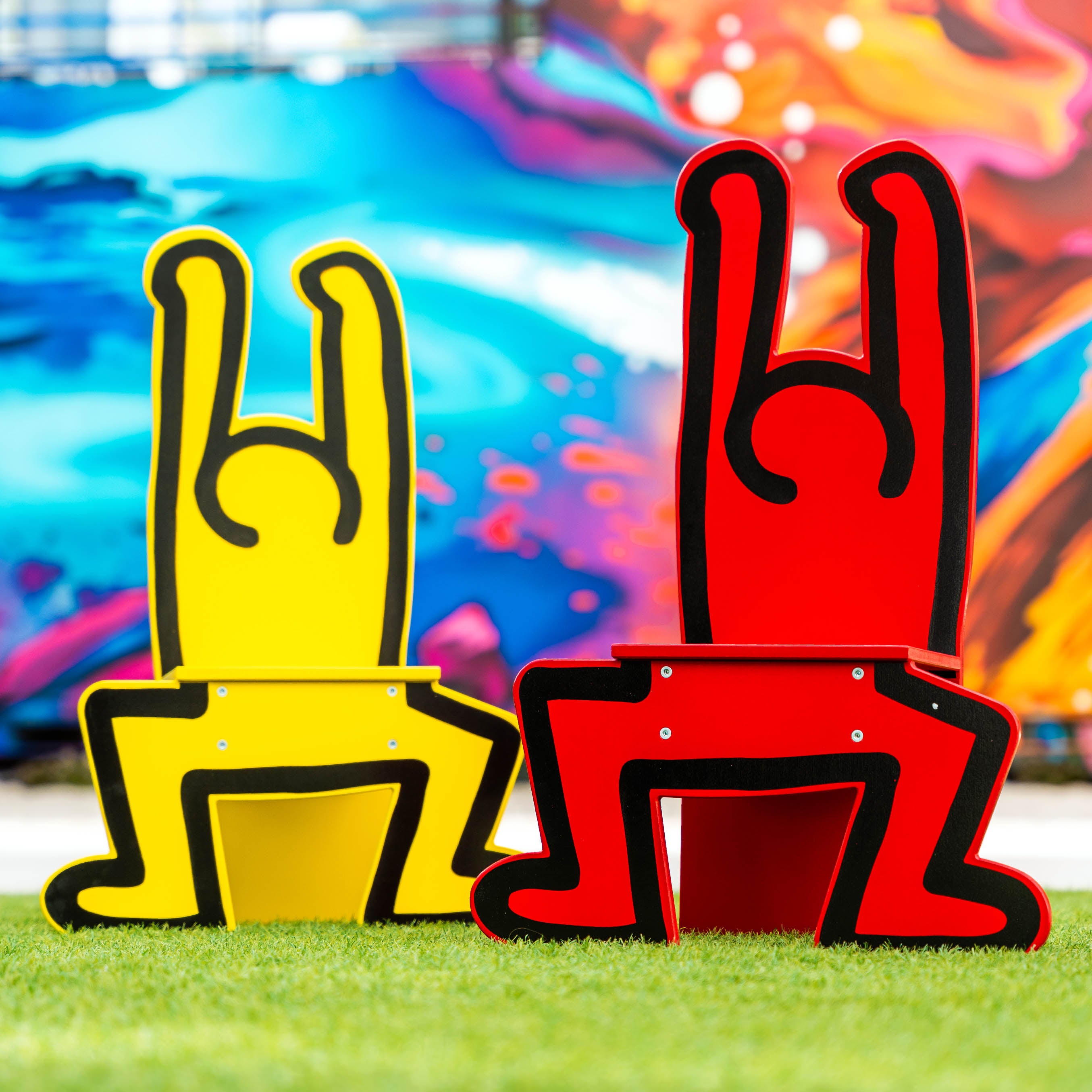 Keith Haring Yellow Chair: Iconic Pop Art Design – The Wynwood