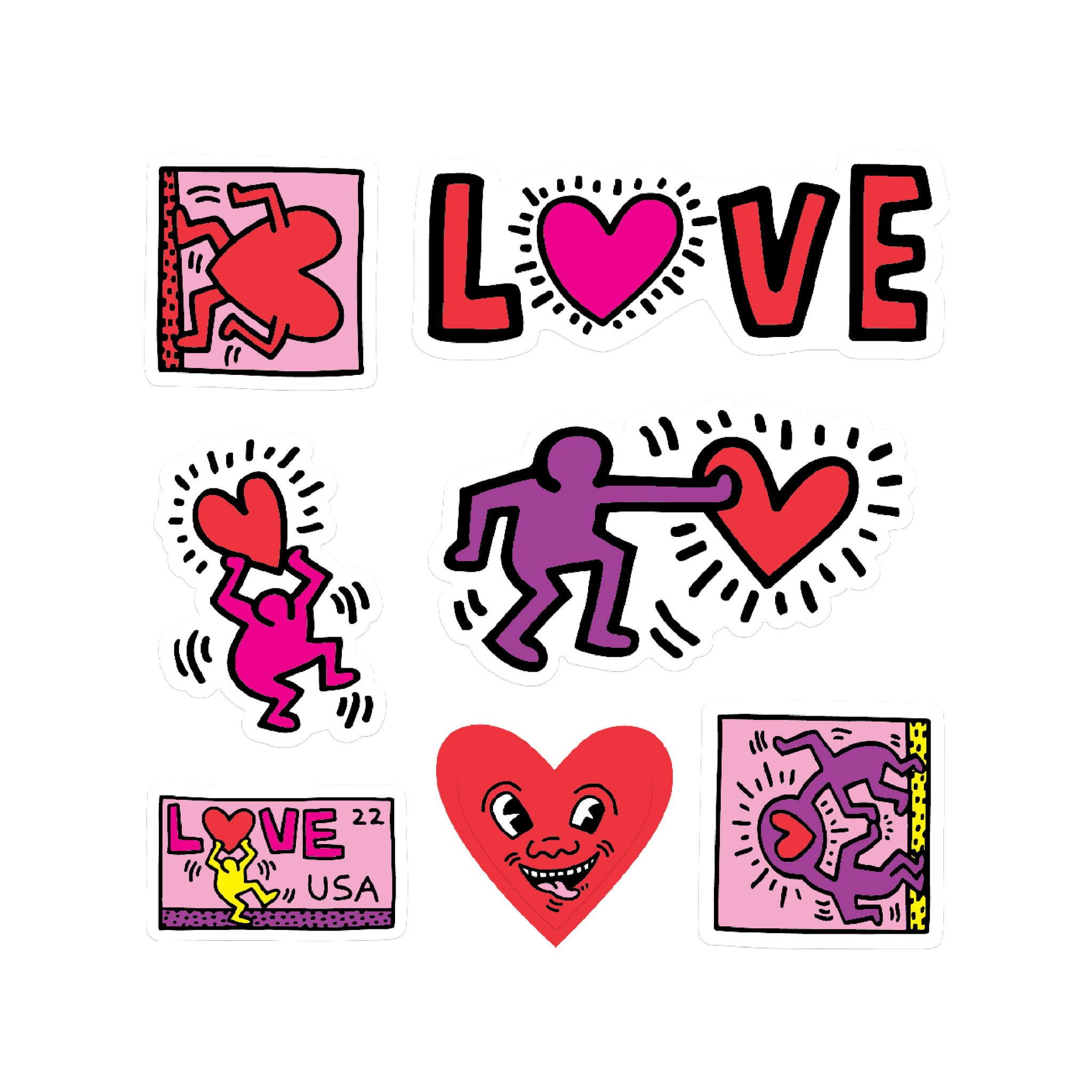 Keith Haring LOVE Sticker Sheet