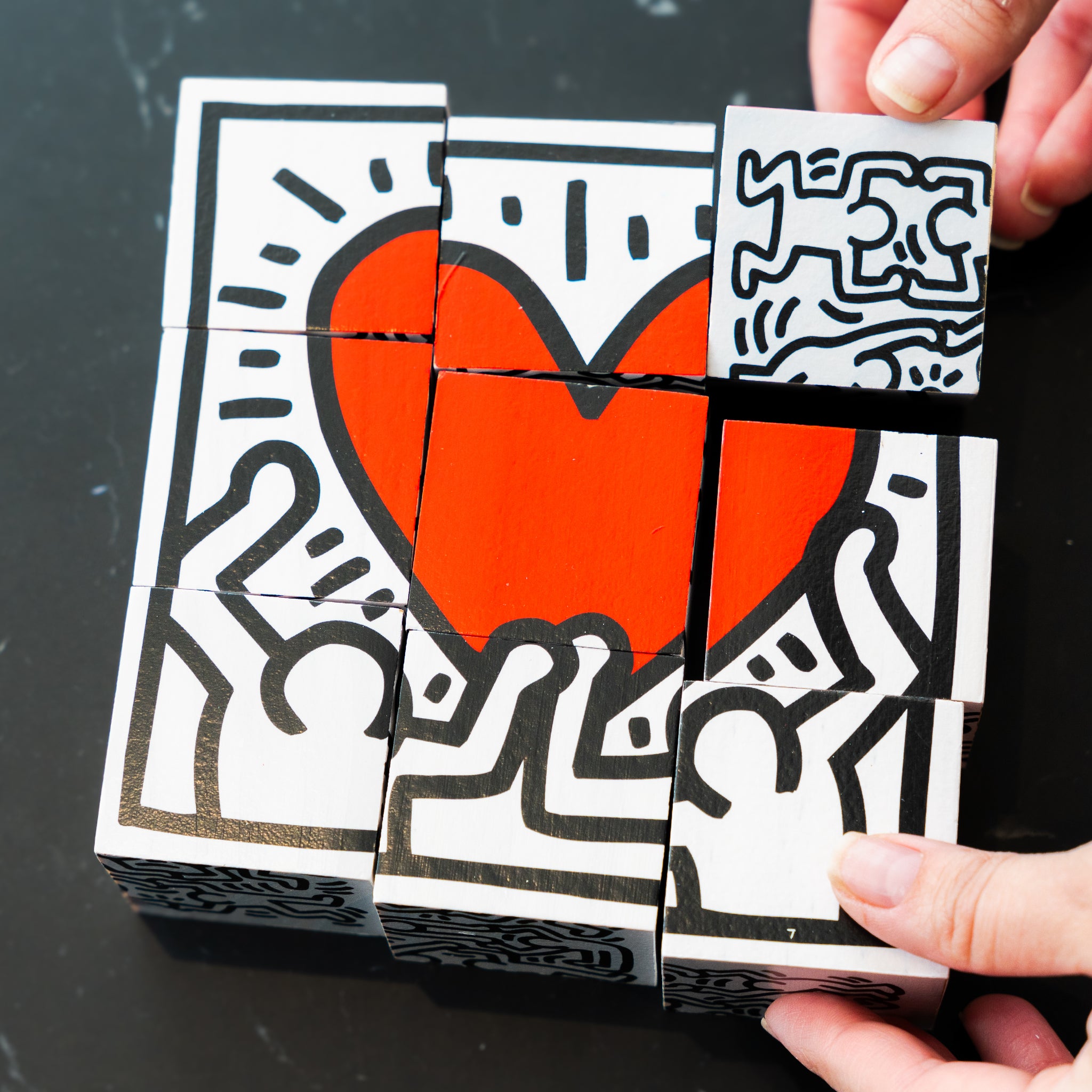 Keith Haring - Wooden Cubes