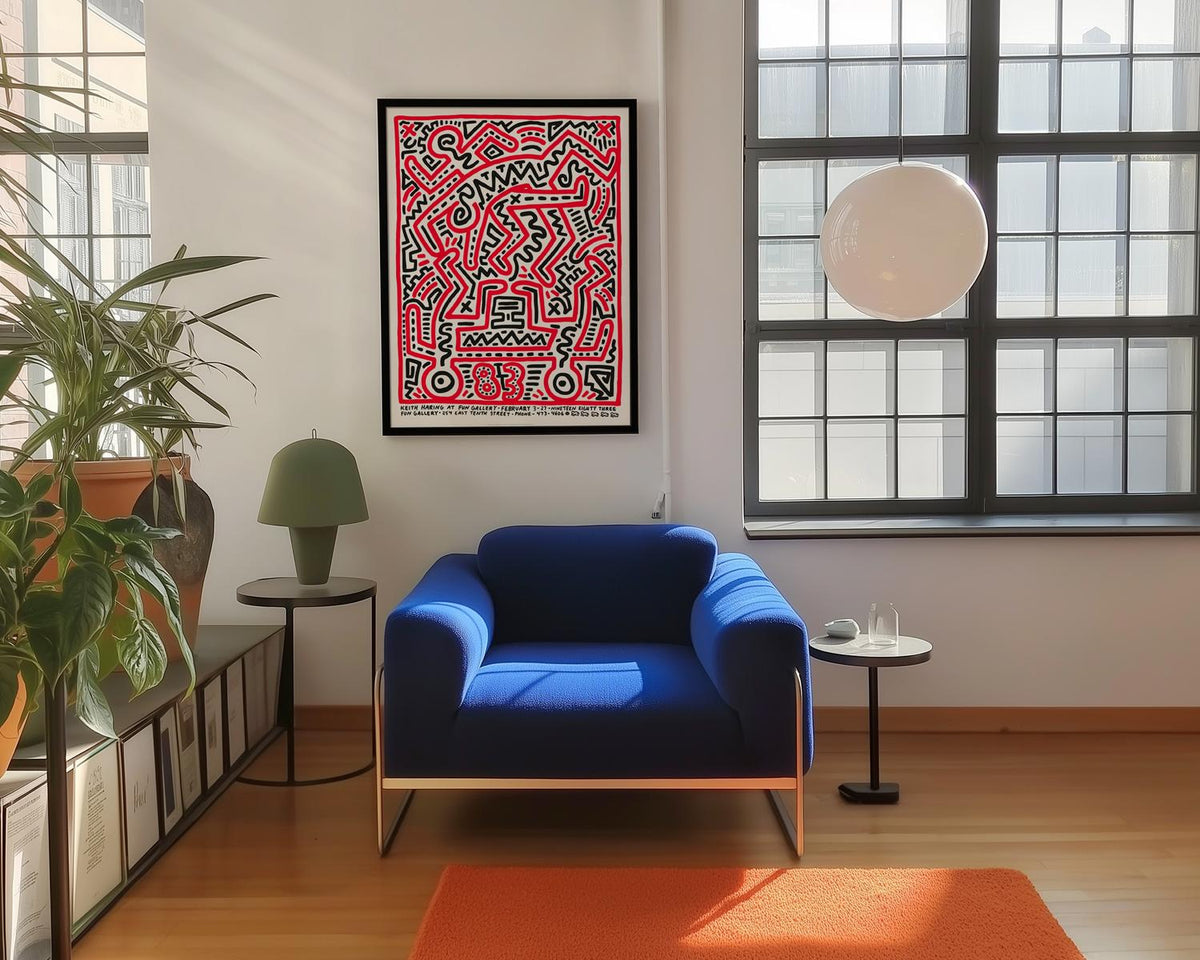 Keith Haring at Fun Gallery 1983 80cm x 60cm Poster