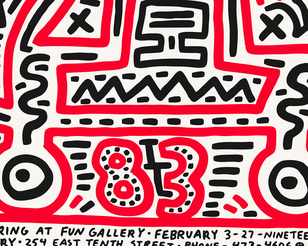 Keith Haring at Fun Gallery 1983 80cm x 60cm Poster