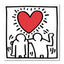 Keith Haring Untitled (Be Mine) 1987 40cm x 40cm Art Print