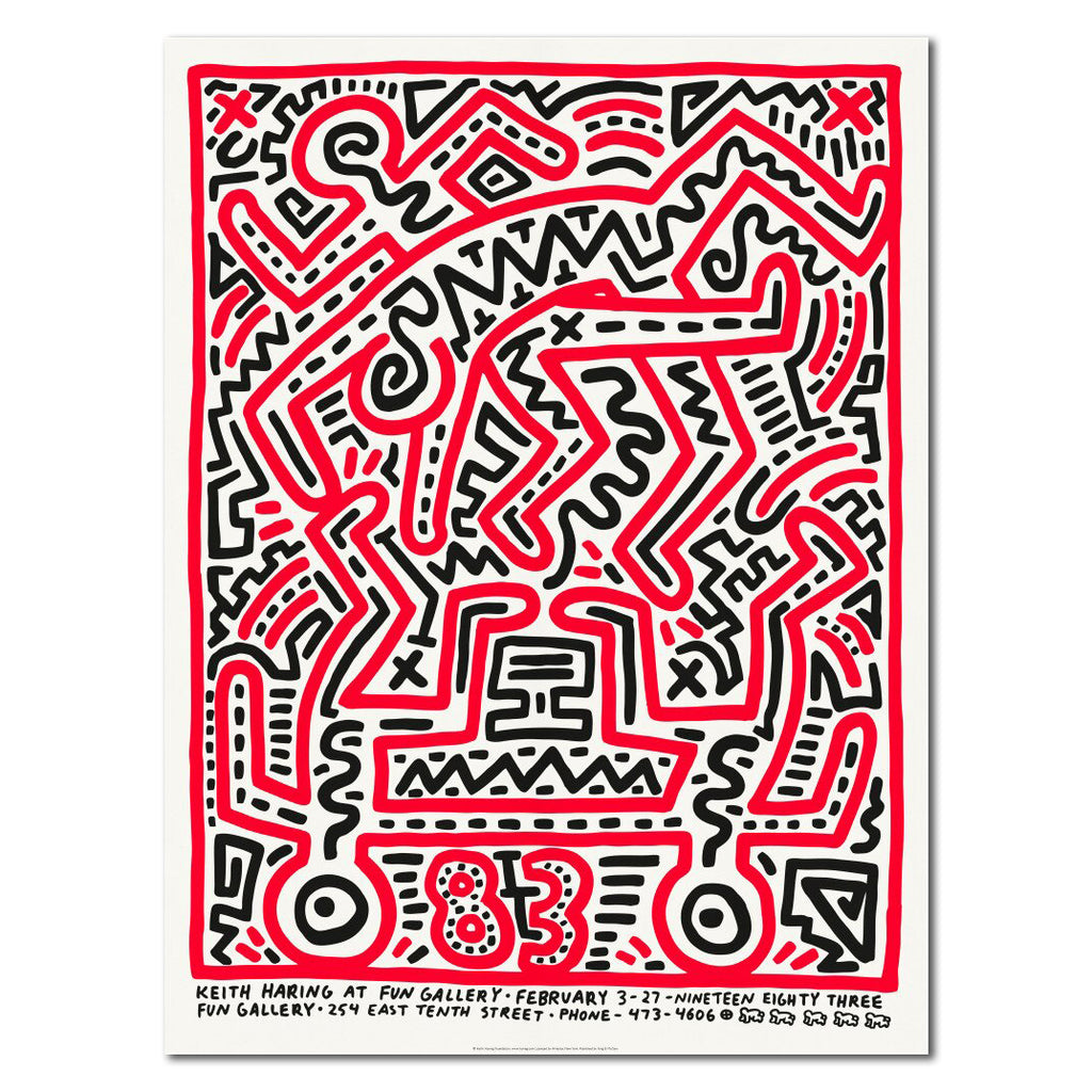 Keith Haring at Fun Gallery 1983 80cm x 60cm Poster